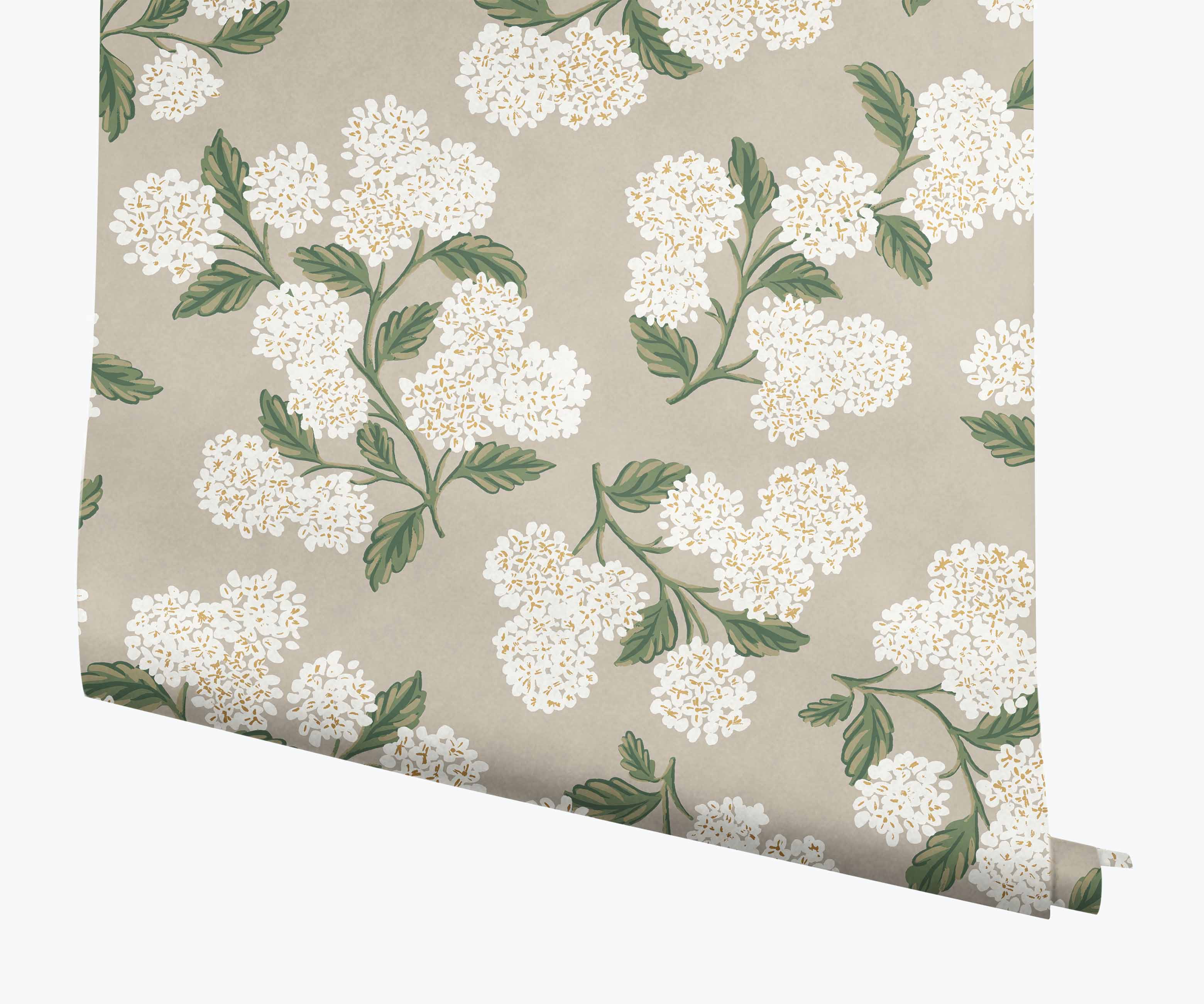 Hydrangea Wallpaper - Linen