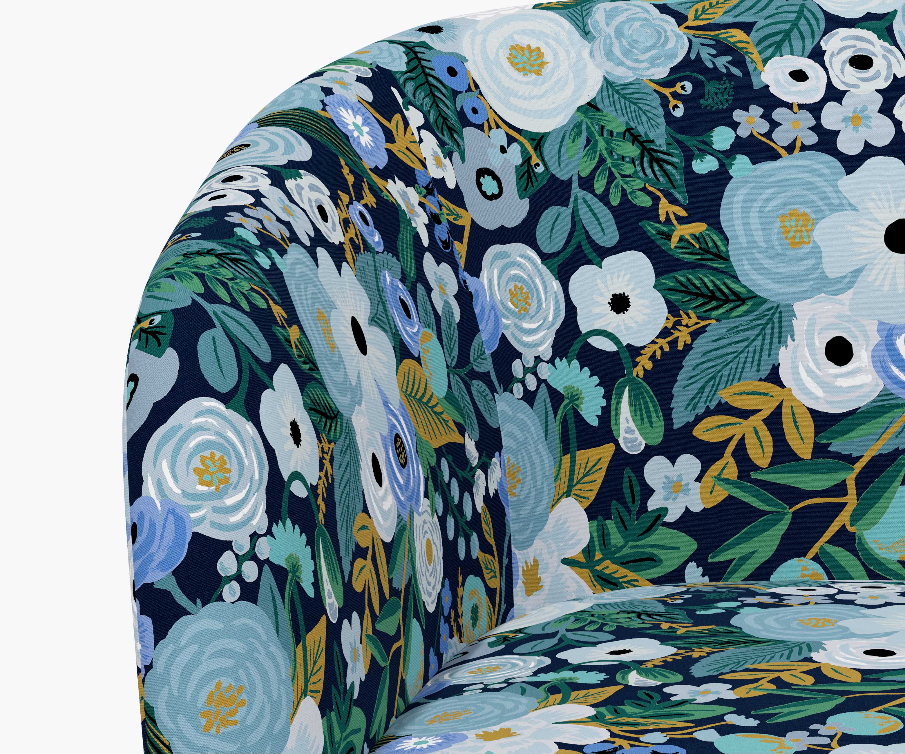 Pembroke Swivel Chair - Garden Party Blue