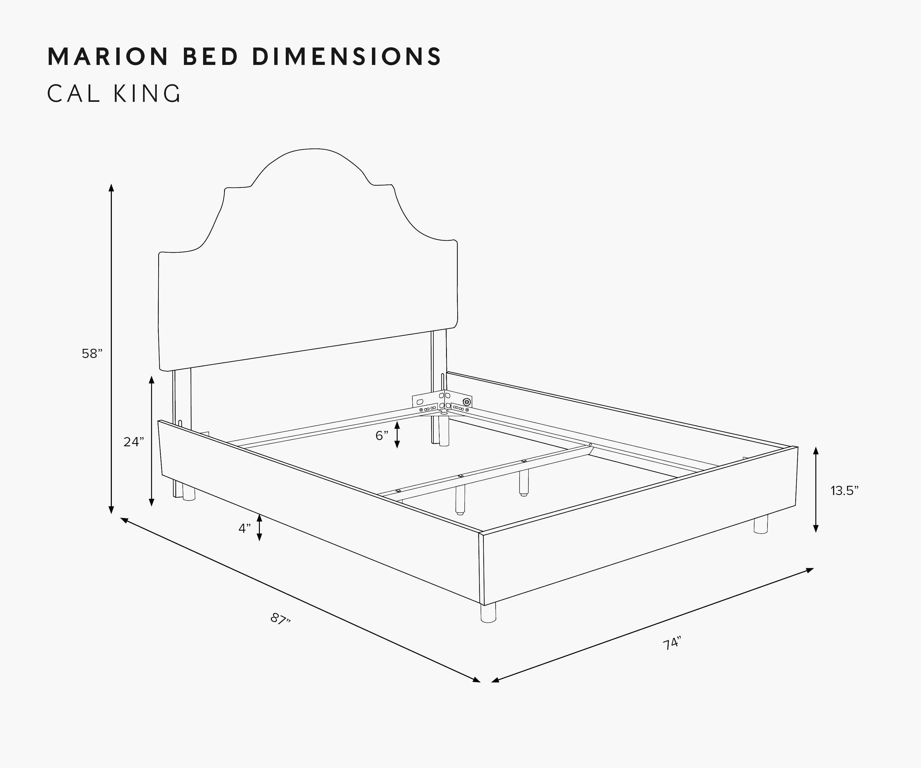 Marion Bed - Walnut Velvet