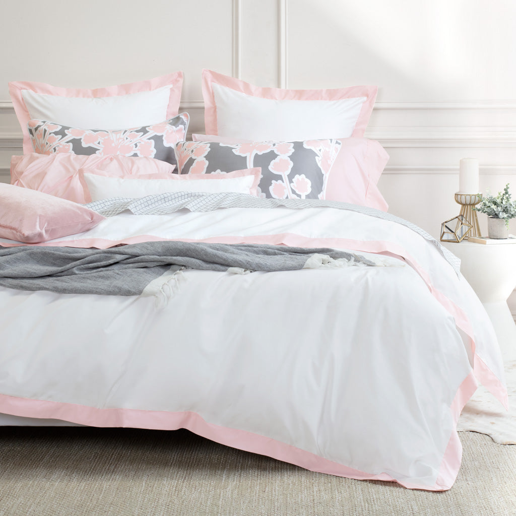 Pink Linden Border Duvet Cover