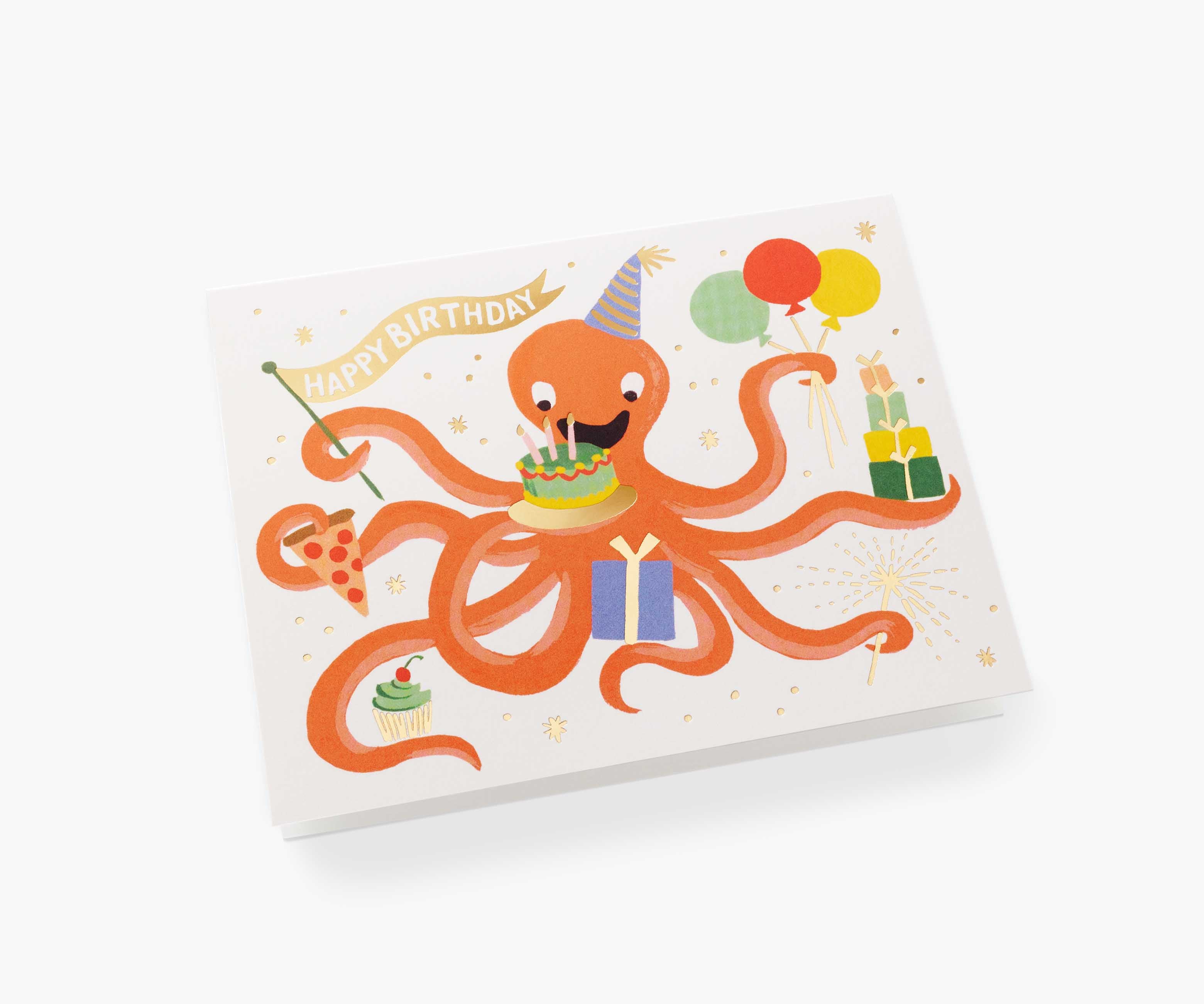 Octopus Birthday Greeting Card