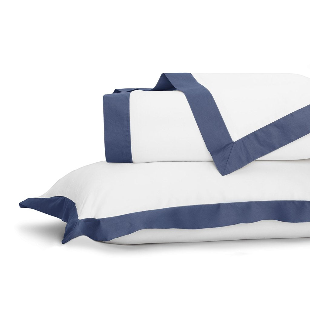 Slate Blue Linden Border Duvet Cover