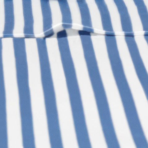 Capri Blue Striped Flat Sheet