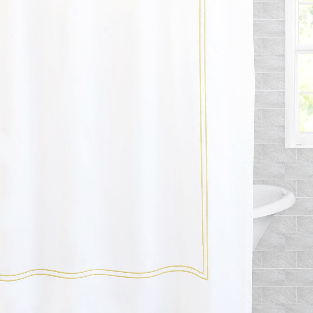 The Lines Embroidered Shower Curtain