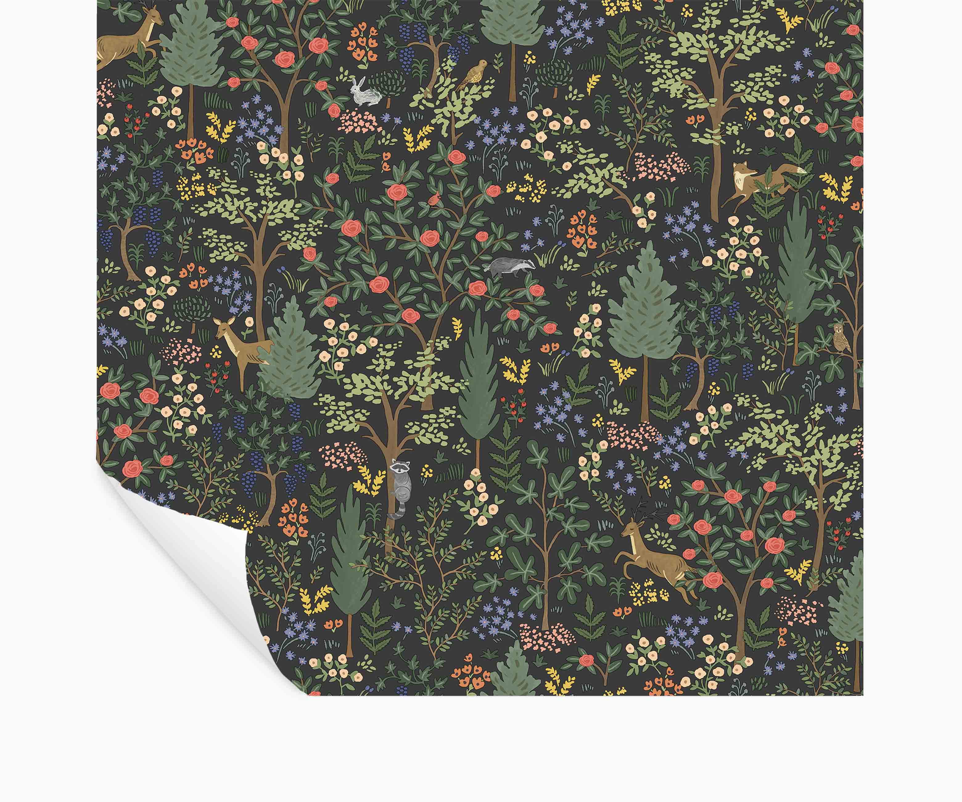 Woodland Peel & Stick Wallpaper - Black