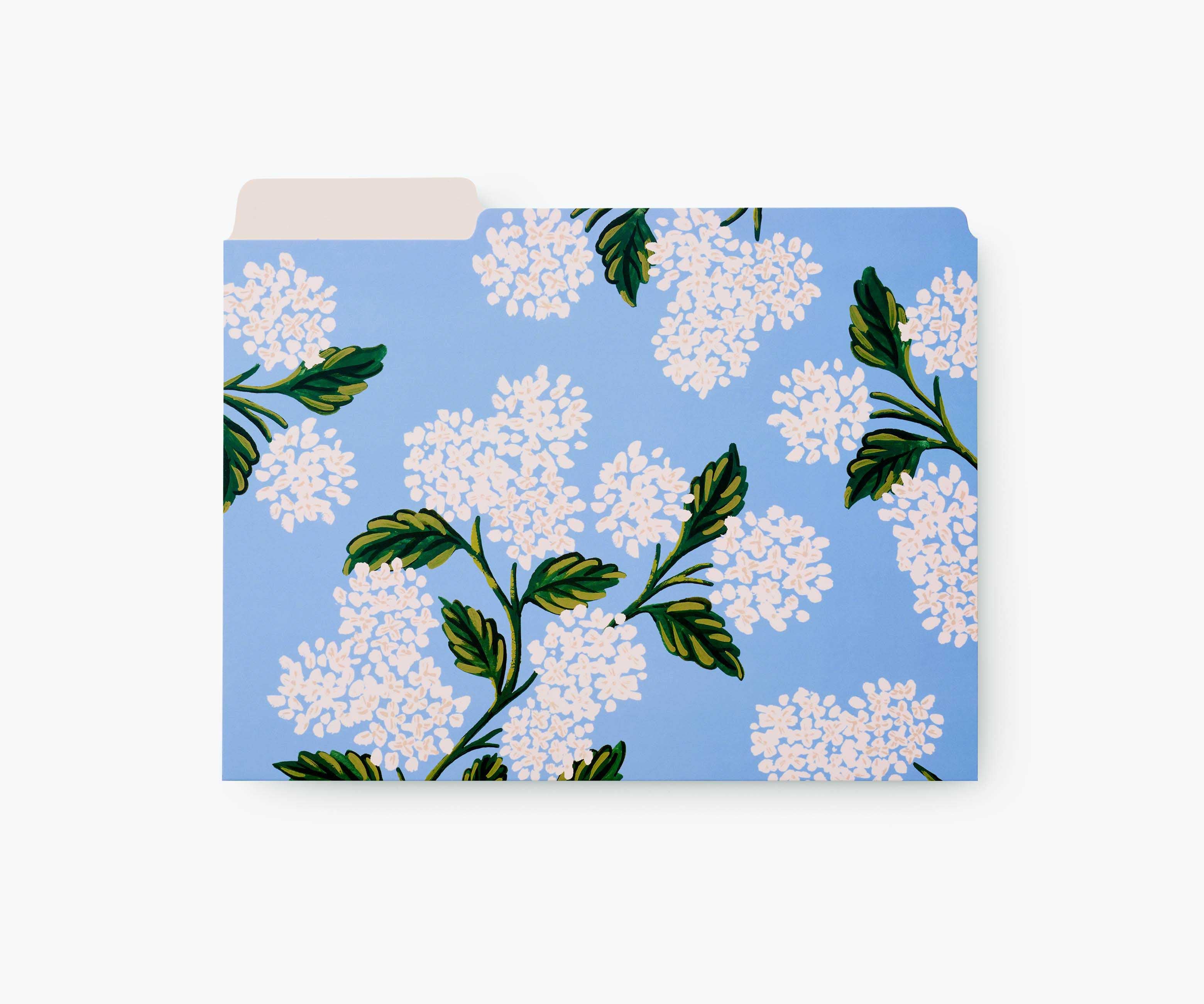 Assorted File Folders - Hydrangea