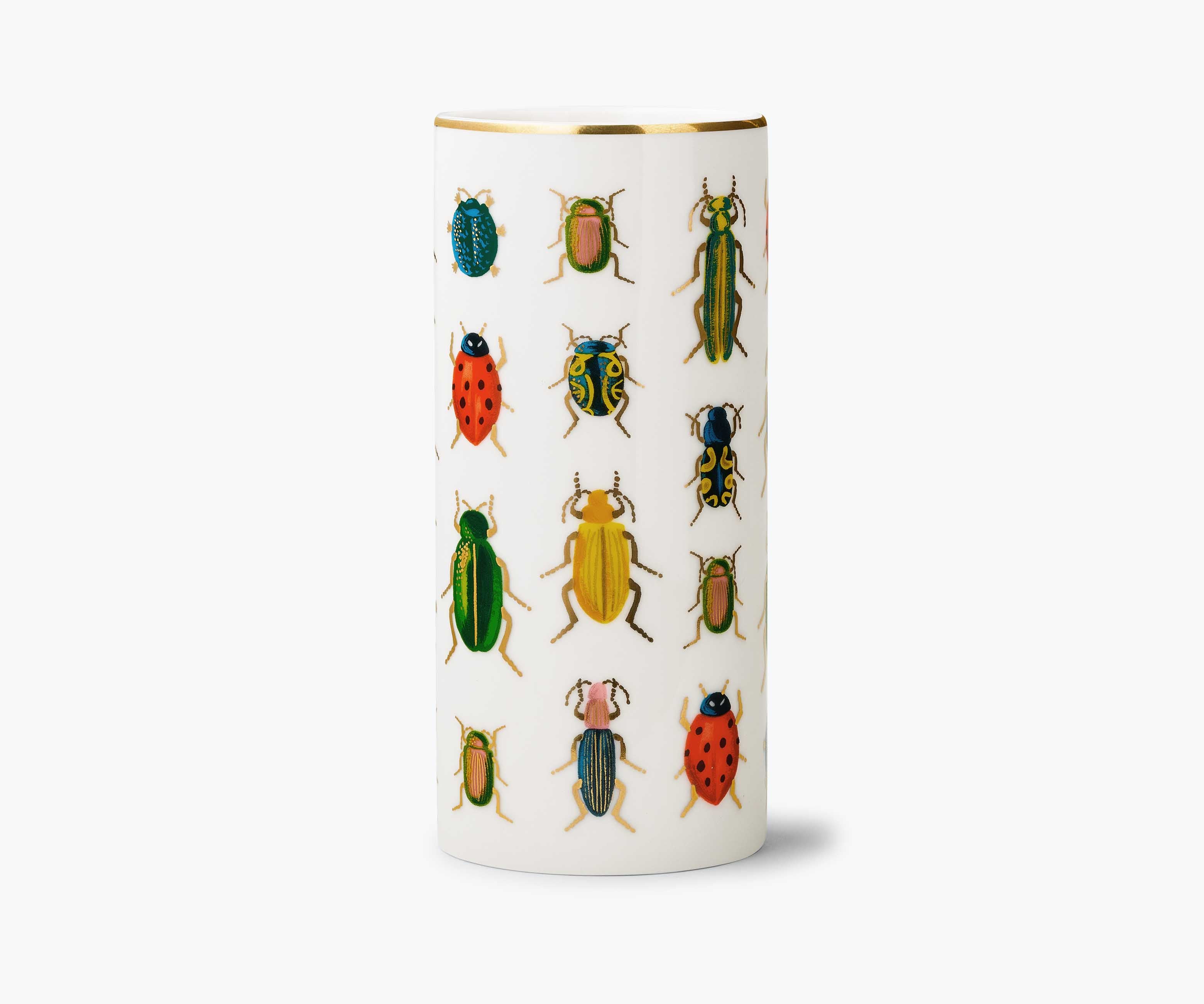 Porcelain Vase - Beetles & Bugs