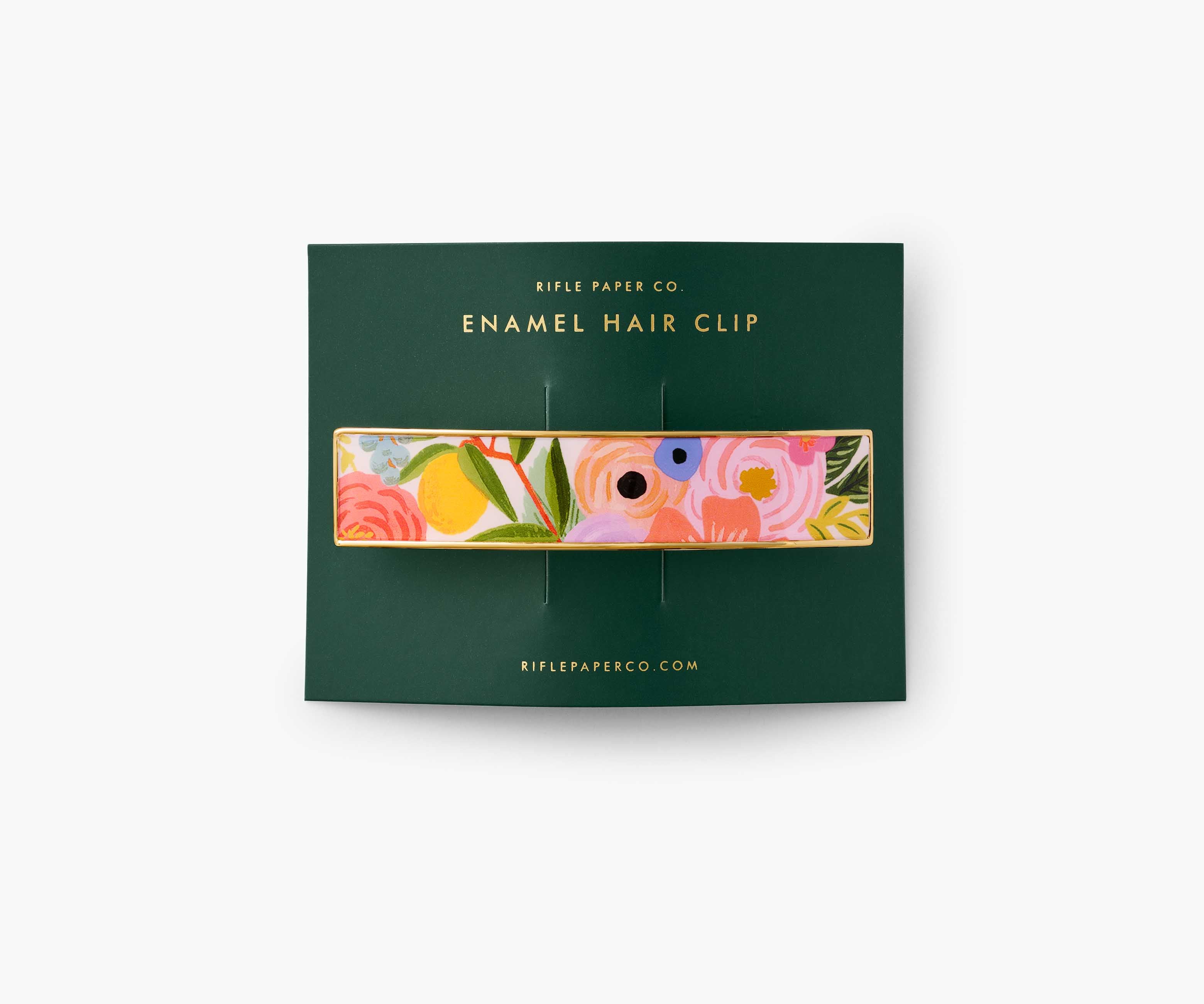 Enamel Hair Clip - Garden Party