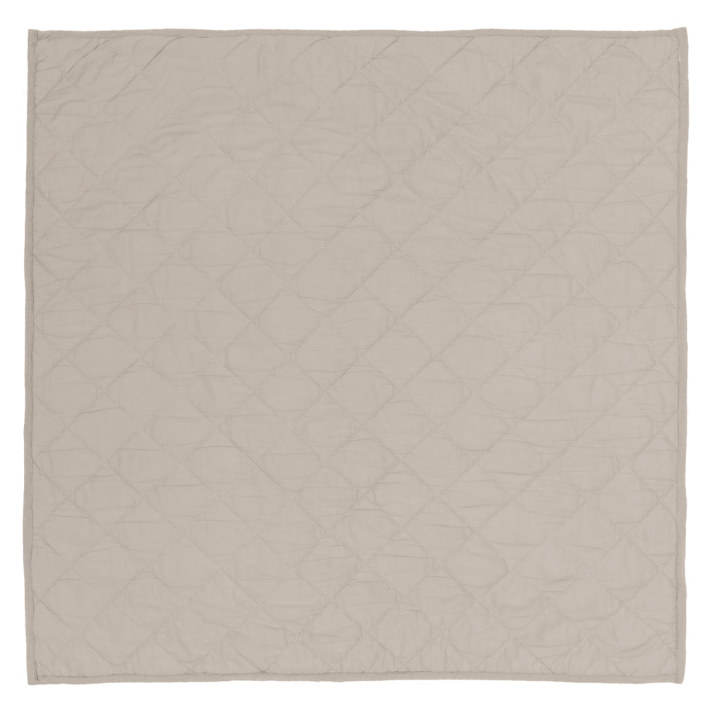 Dove Grey Diamond Quilt Euro Sham