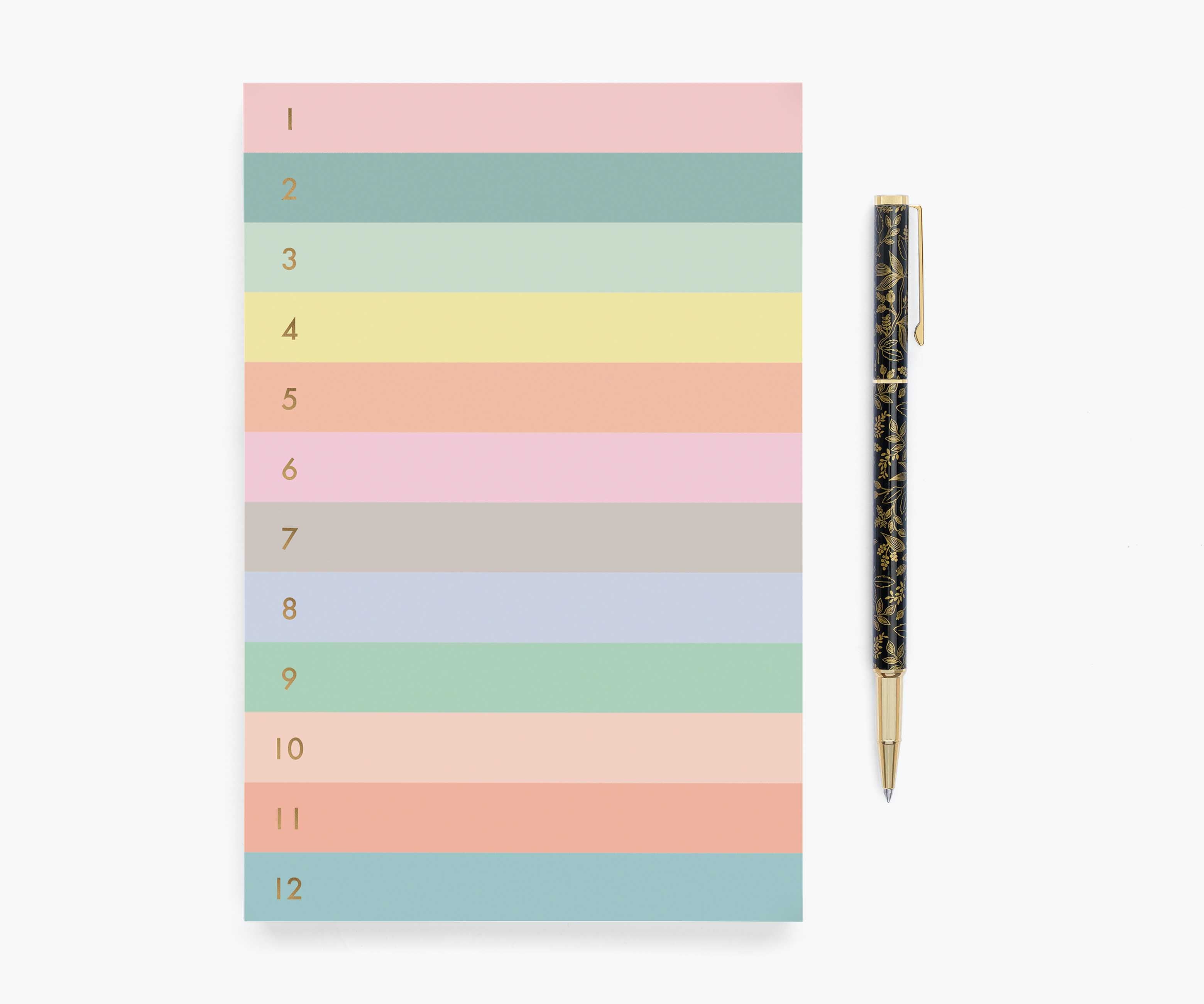 Large Memo Notepad - Numbered Colorblock