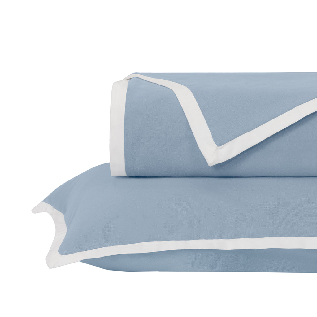 French Blue Hudson Flannel Duvet Cover