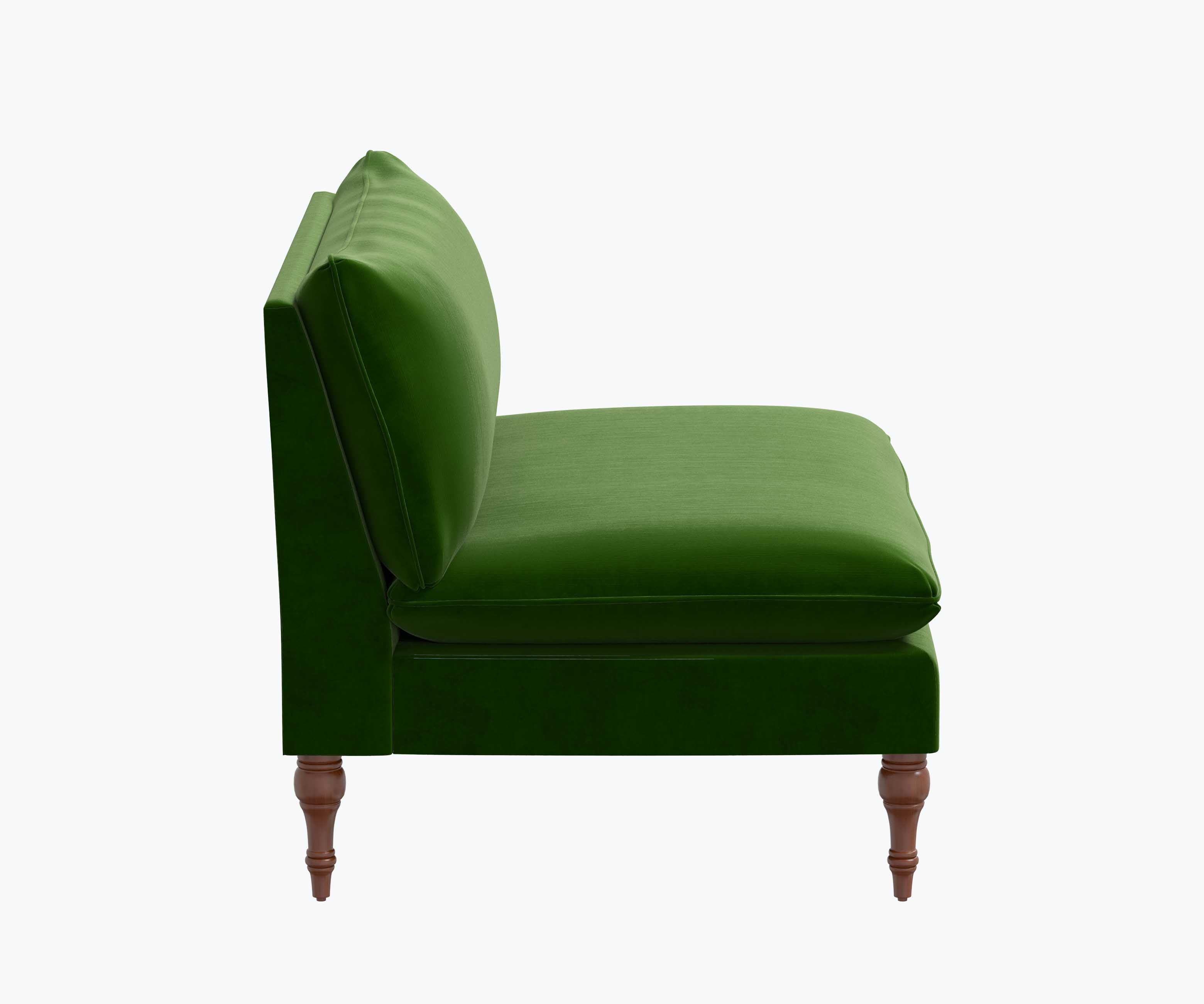 Louie Settee - Emerald Velvet