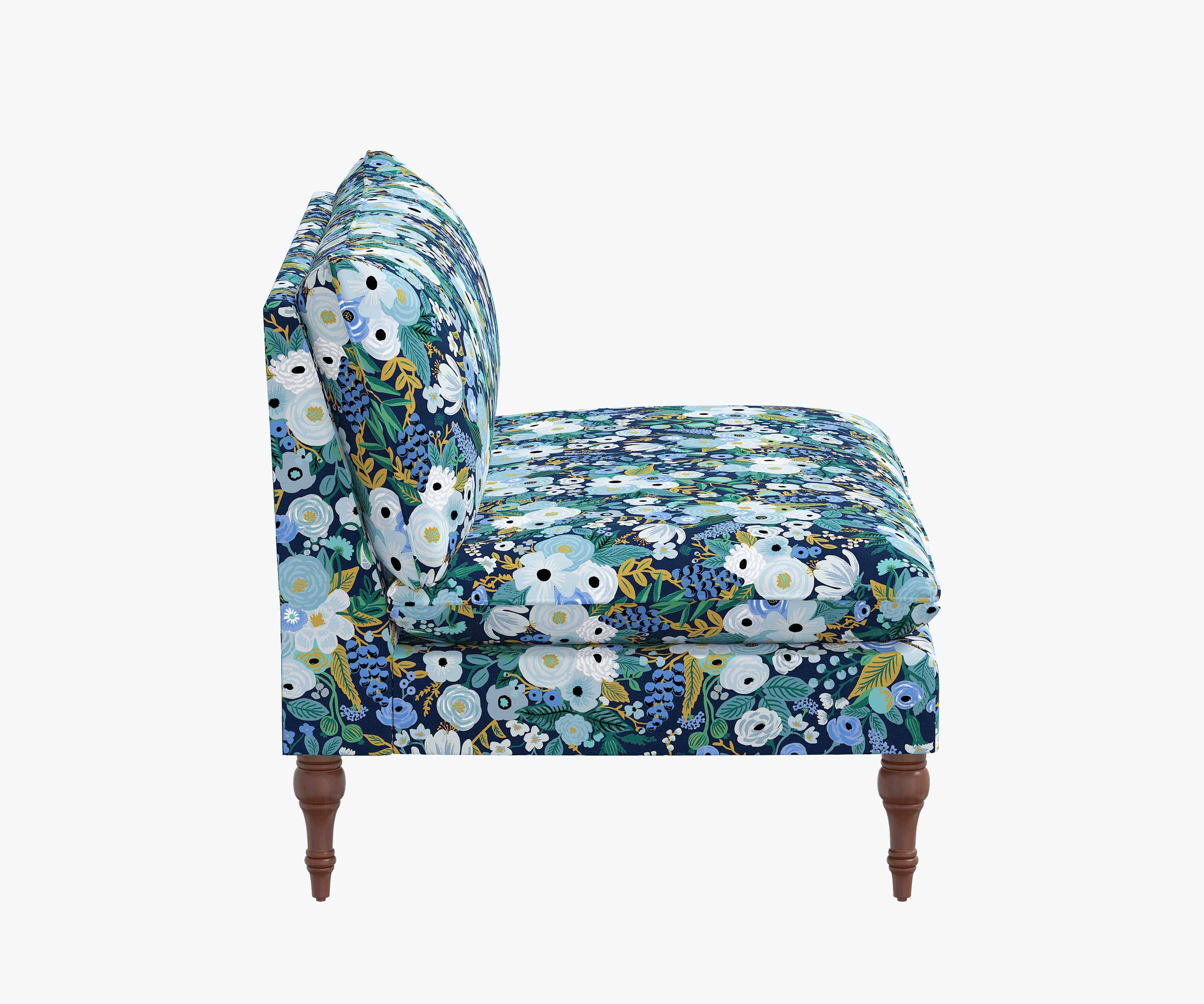 Louie Settee - Garden Party Blue