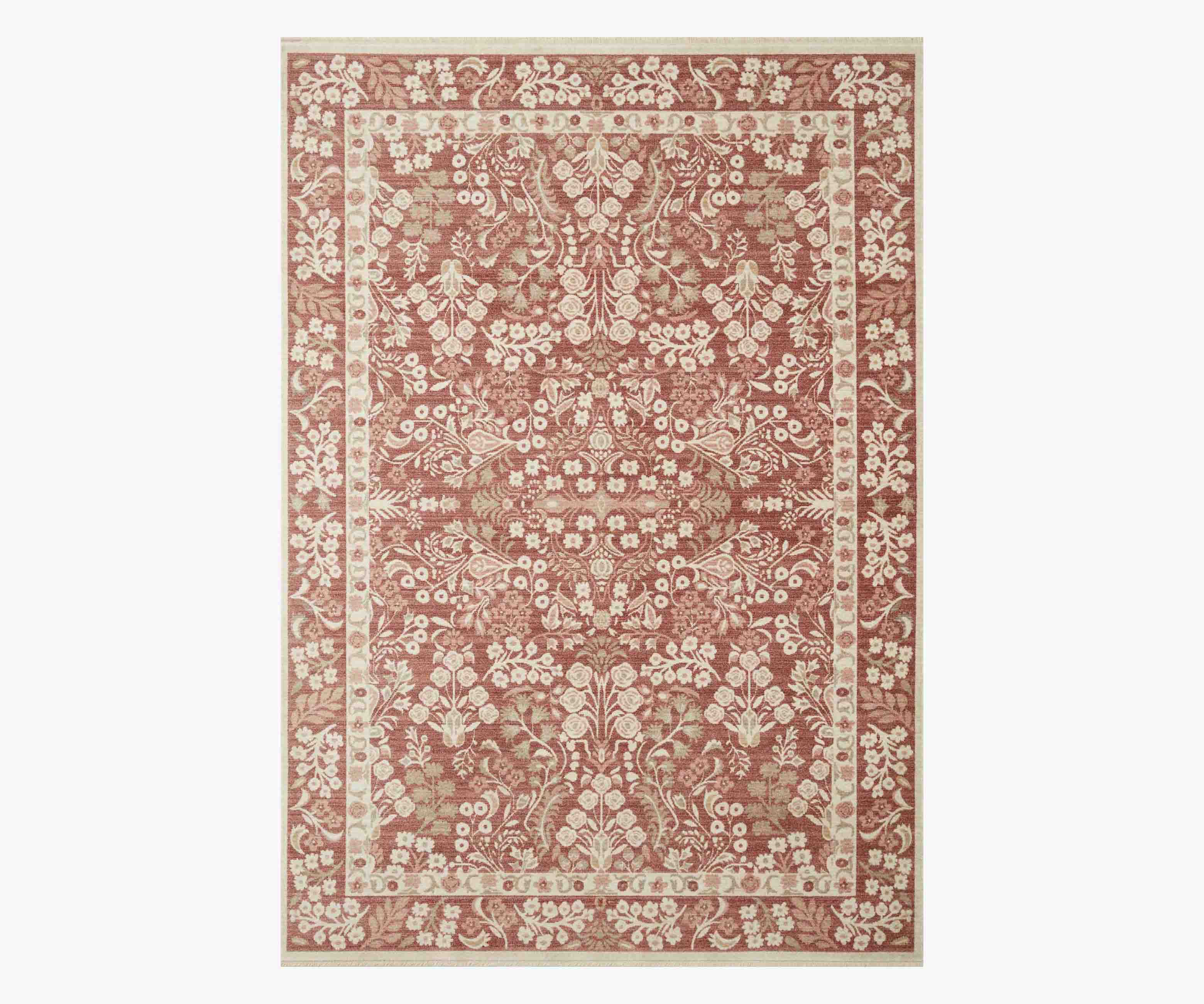 Holland Lotte Power-Loomed Rug - Crimson