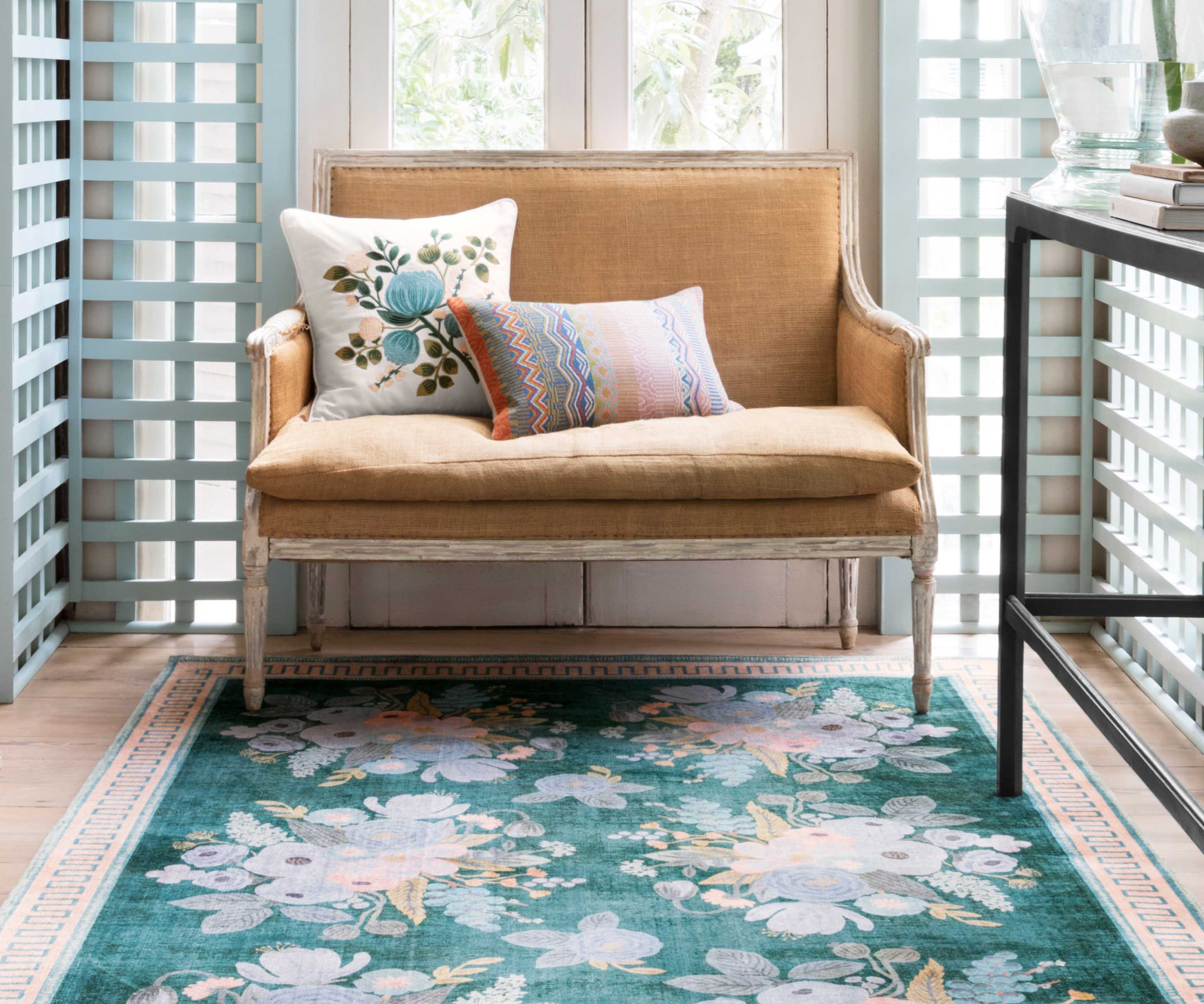 Jardin Marseille Printed Rug - Emerald