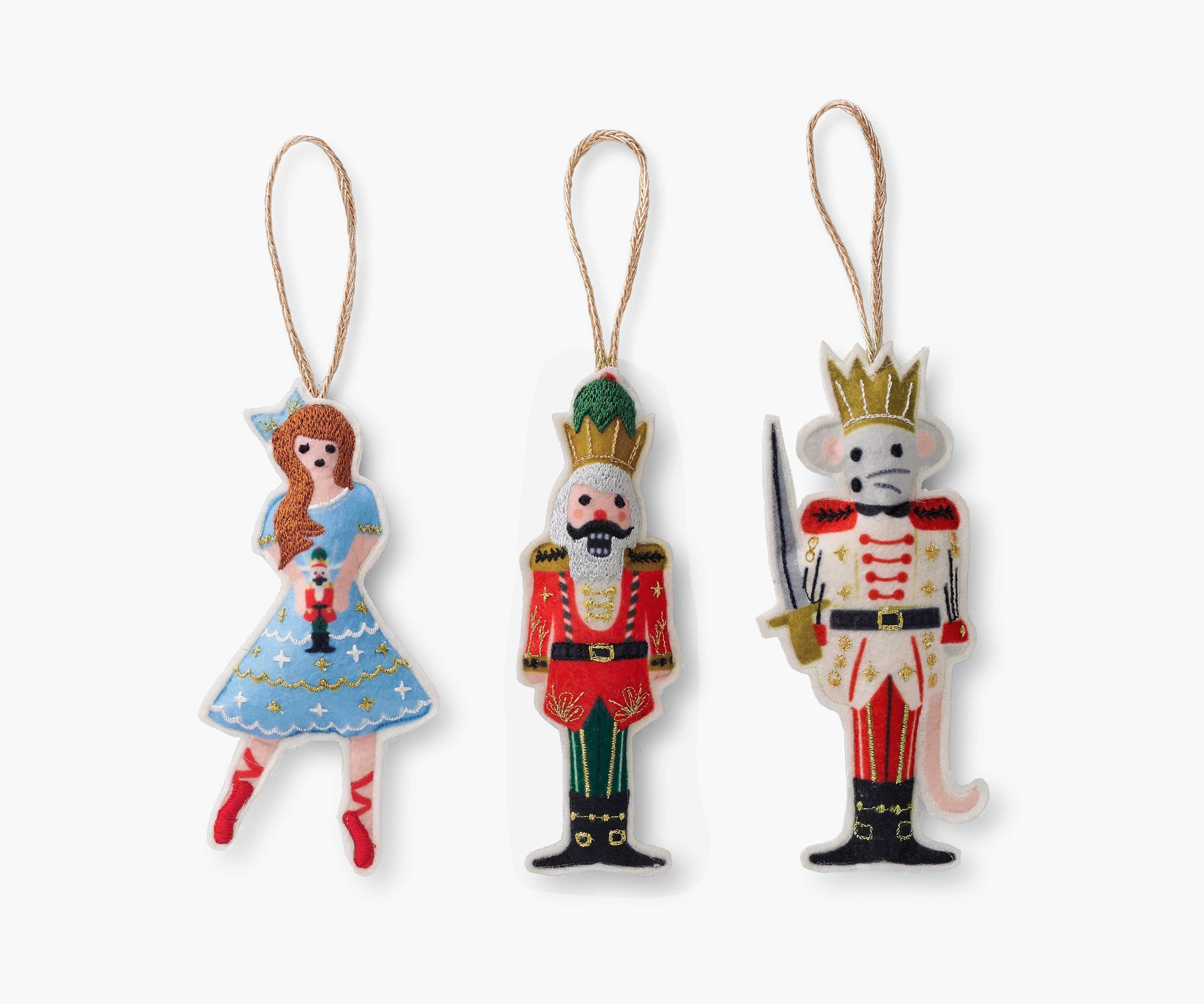 Nutcracker Felt Ornament Set