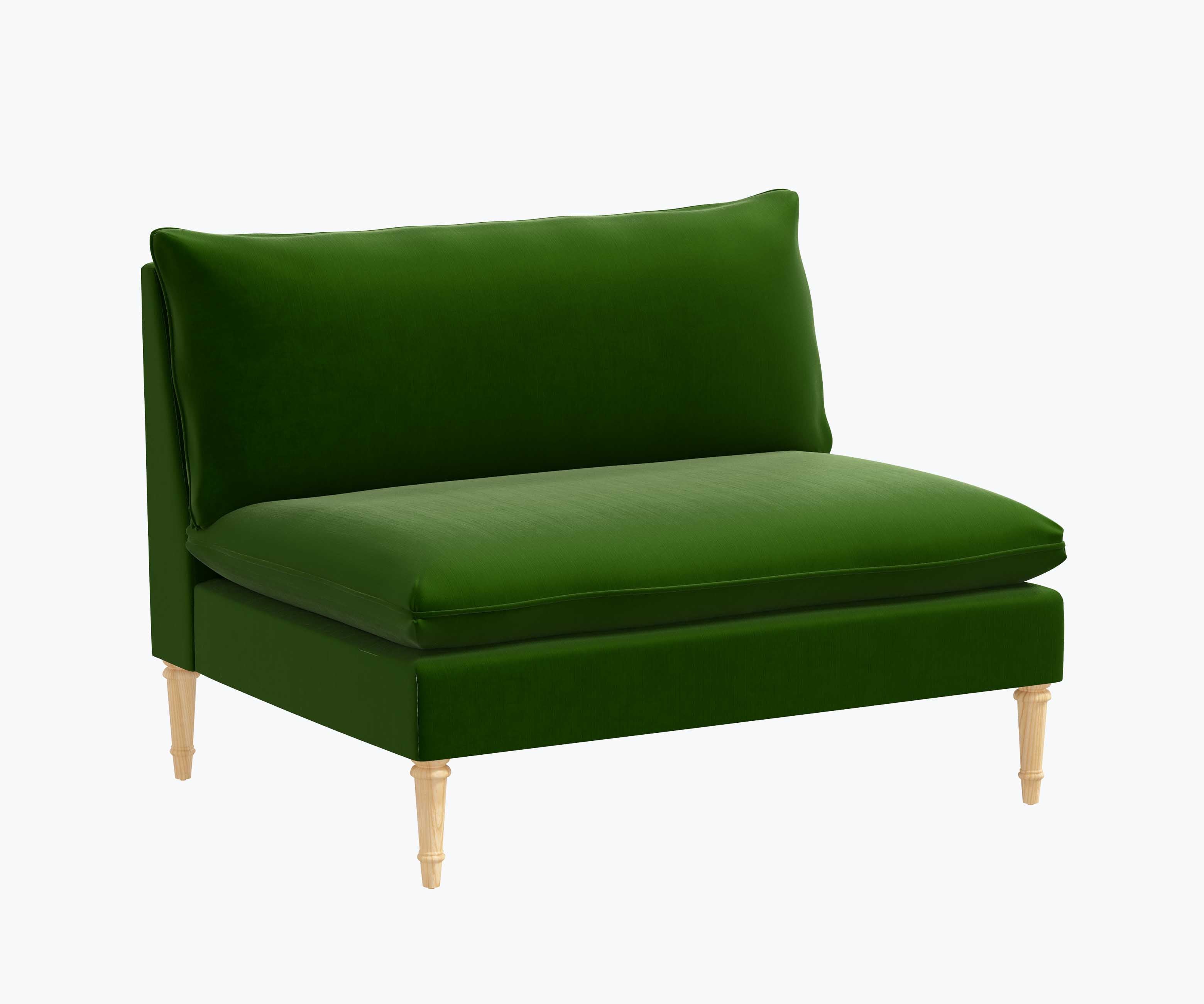 Louie Settee - Emerald Velvet