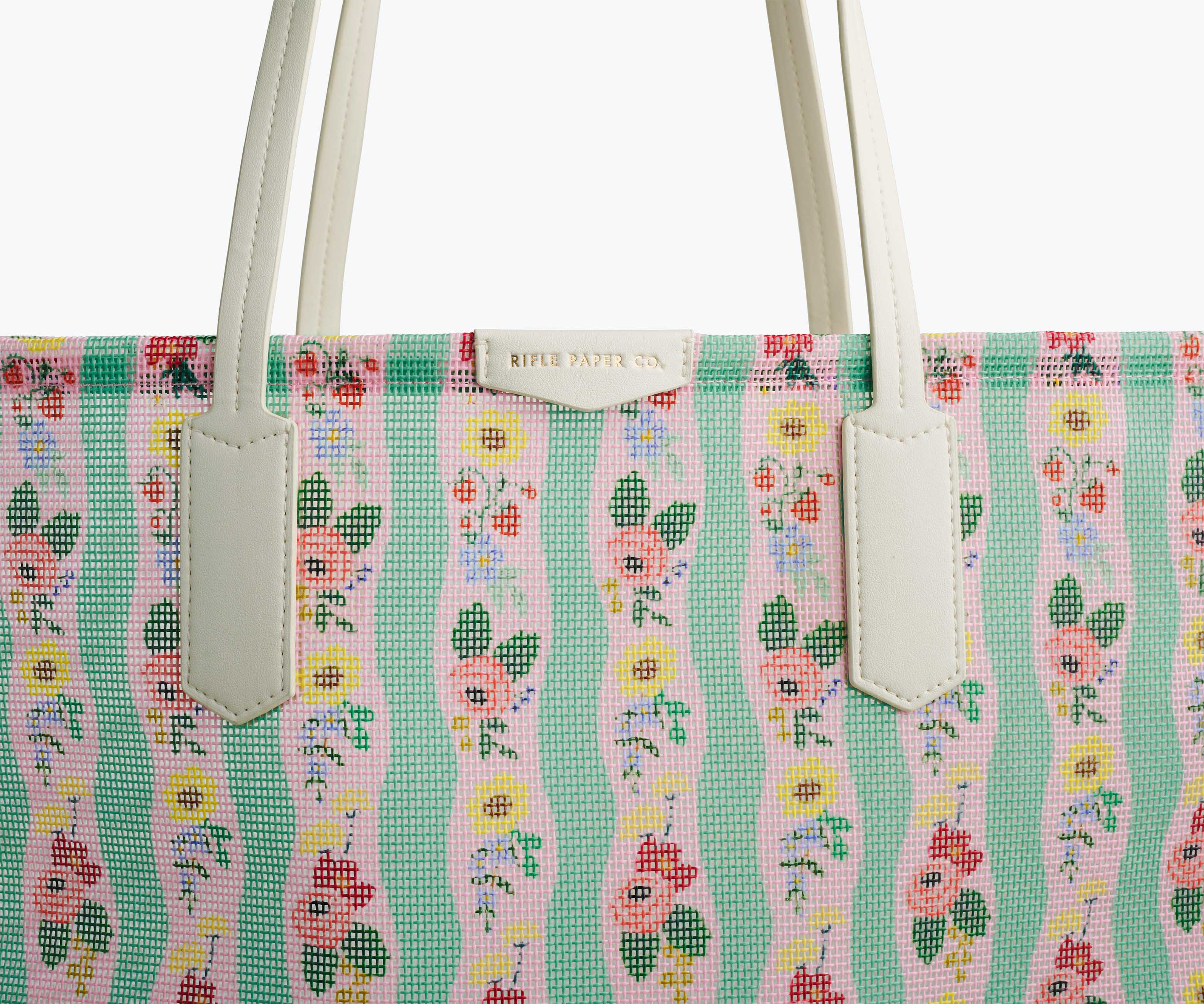 Mesh Tote and Pouch - Roses