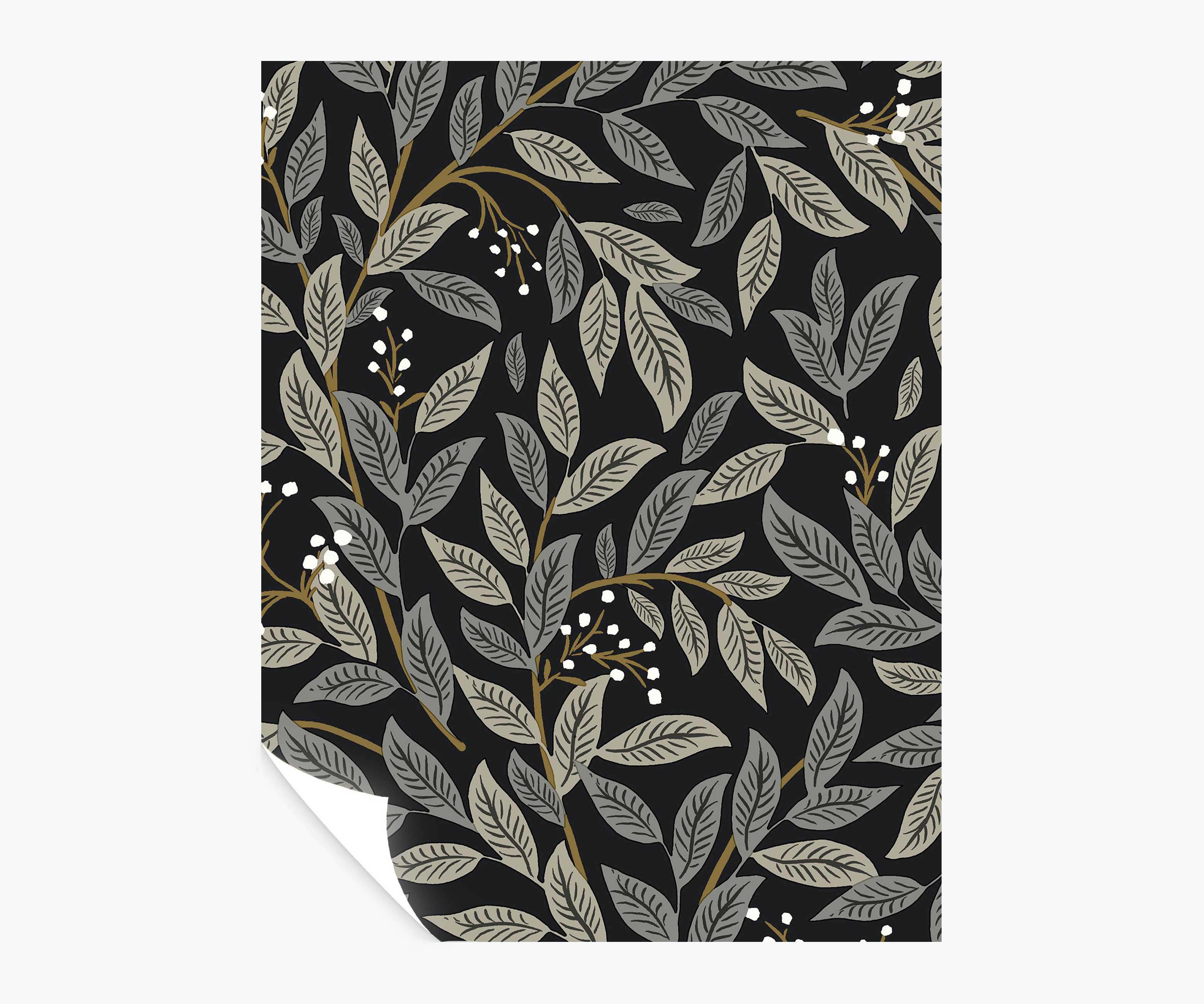 Willowberry Peel & Stick Wallpaper Sample - Black