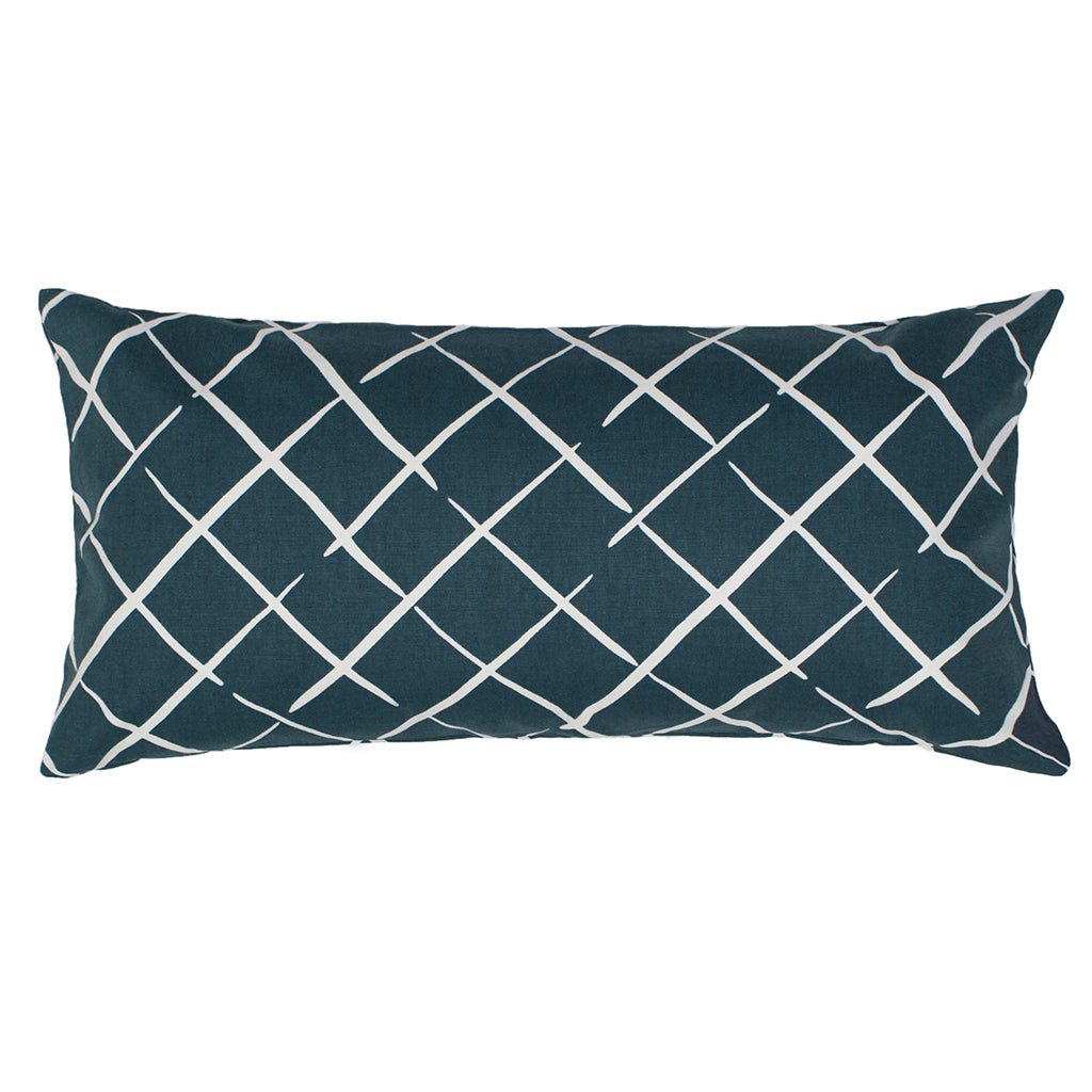 The Navy Diamonds Throw Pillow