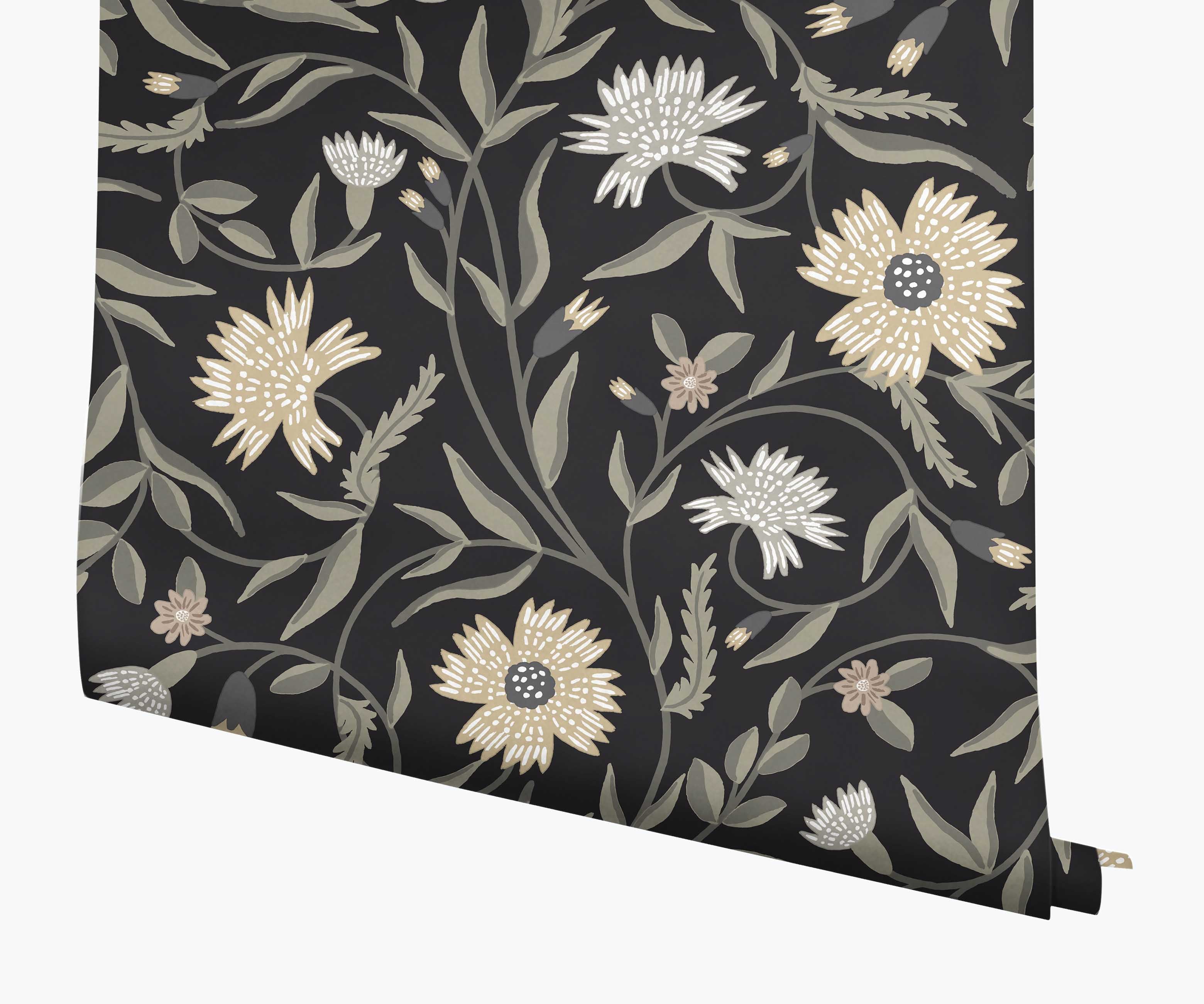 Aster Wallpaper - Black