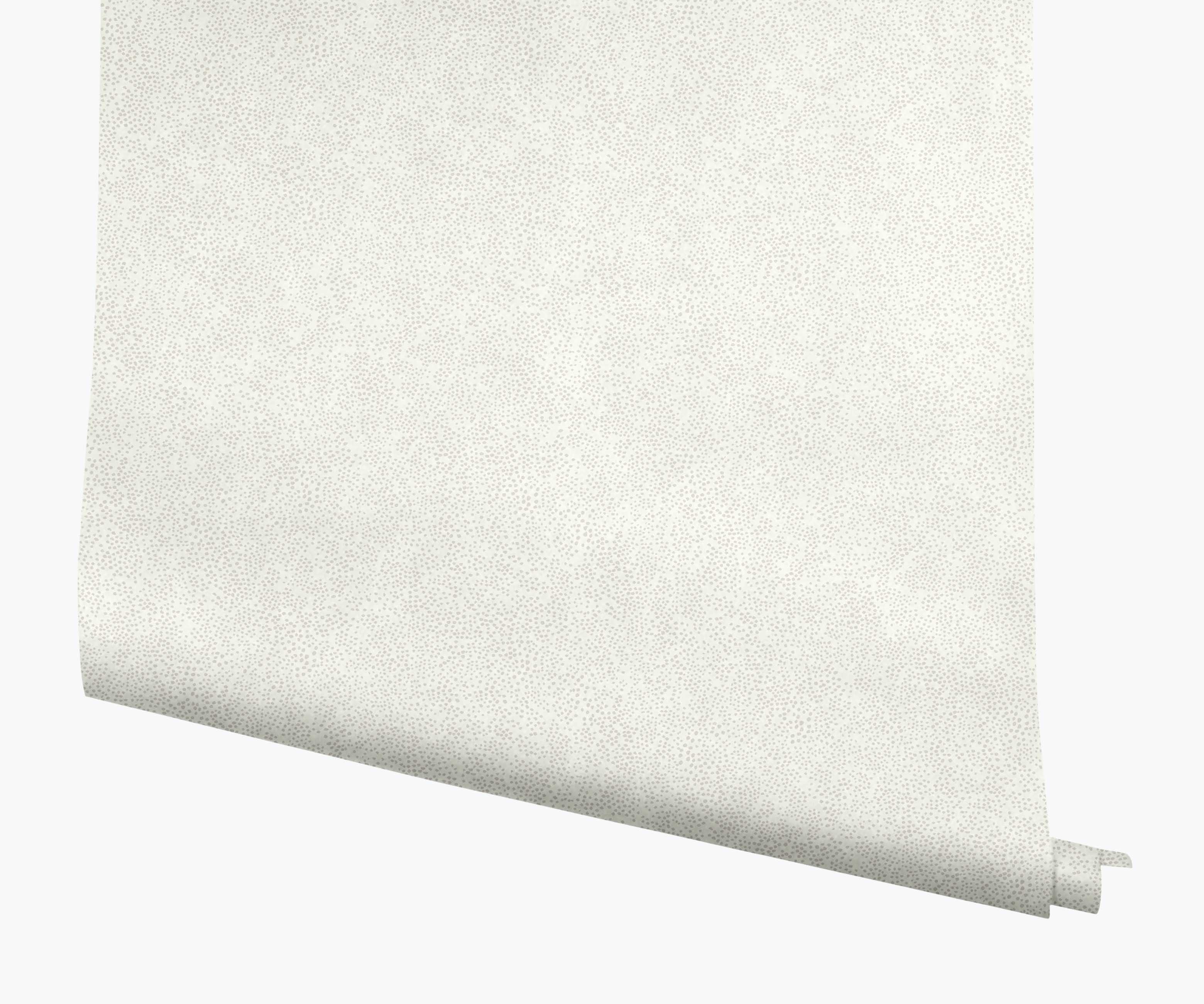 Champagne Dots Wallpaper - Linen & White