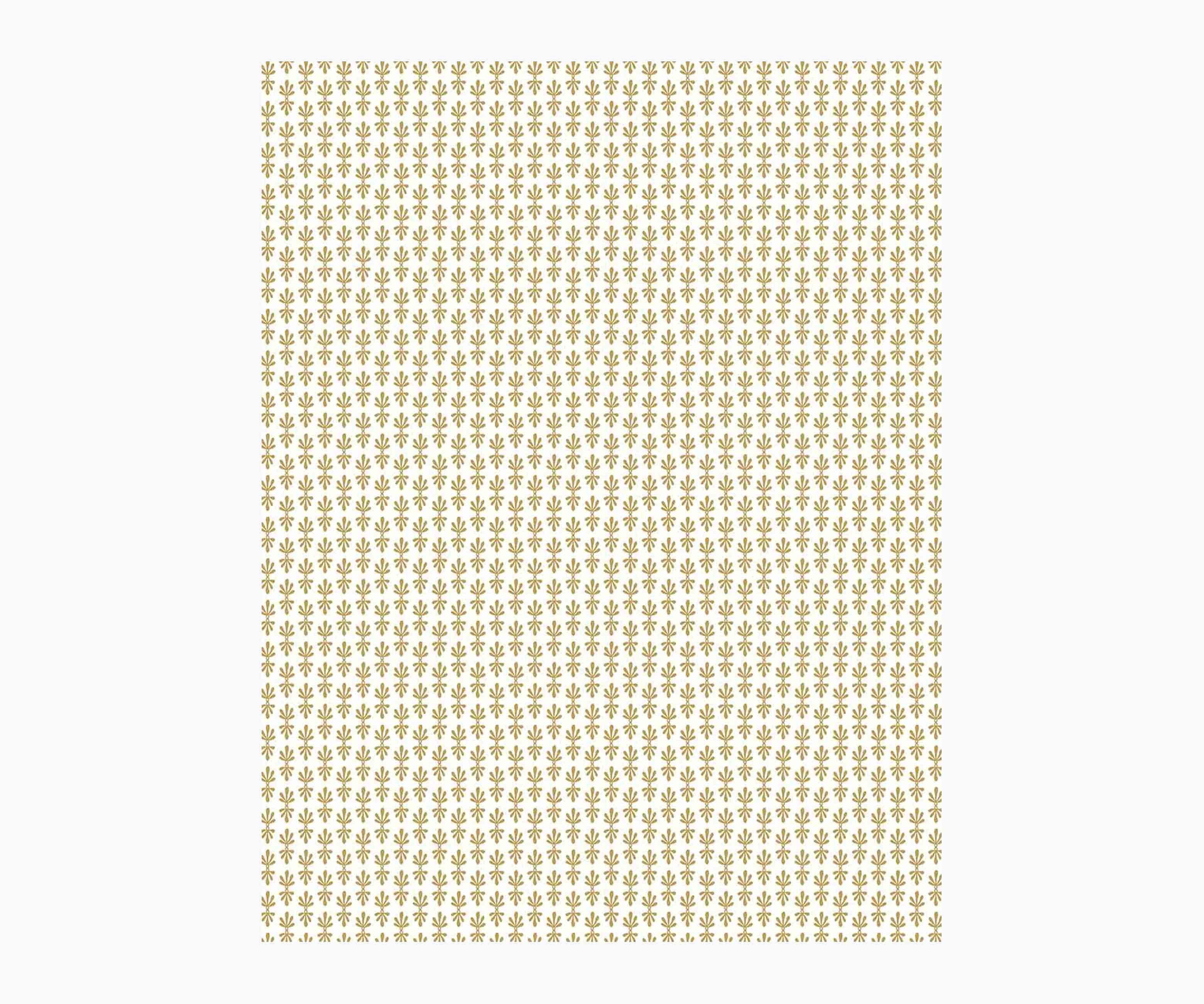 Petal Wallpaper Sample - White & Metallic Gold