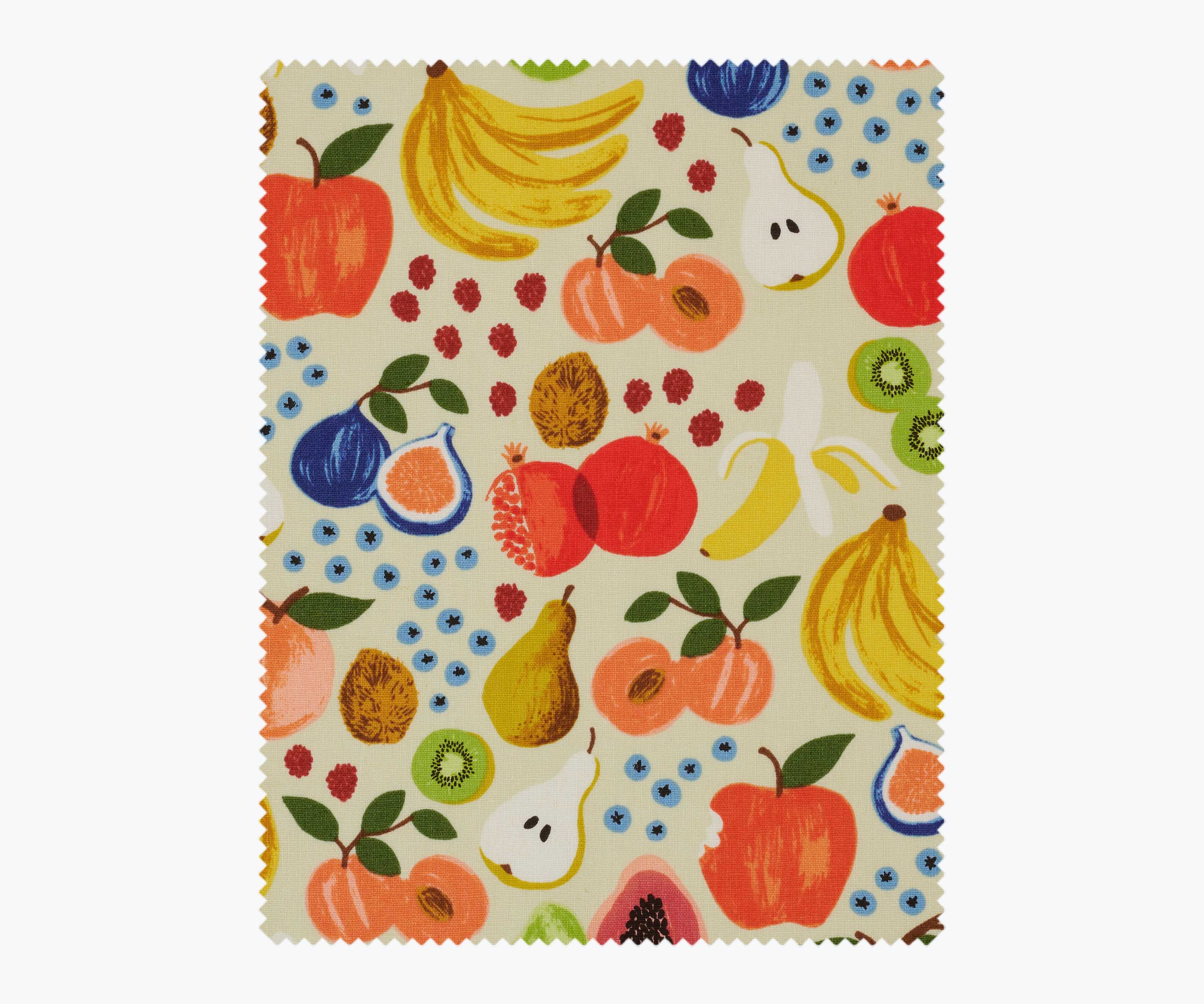 Fruit Stand Canvas Fabric - Natural