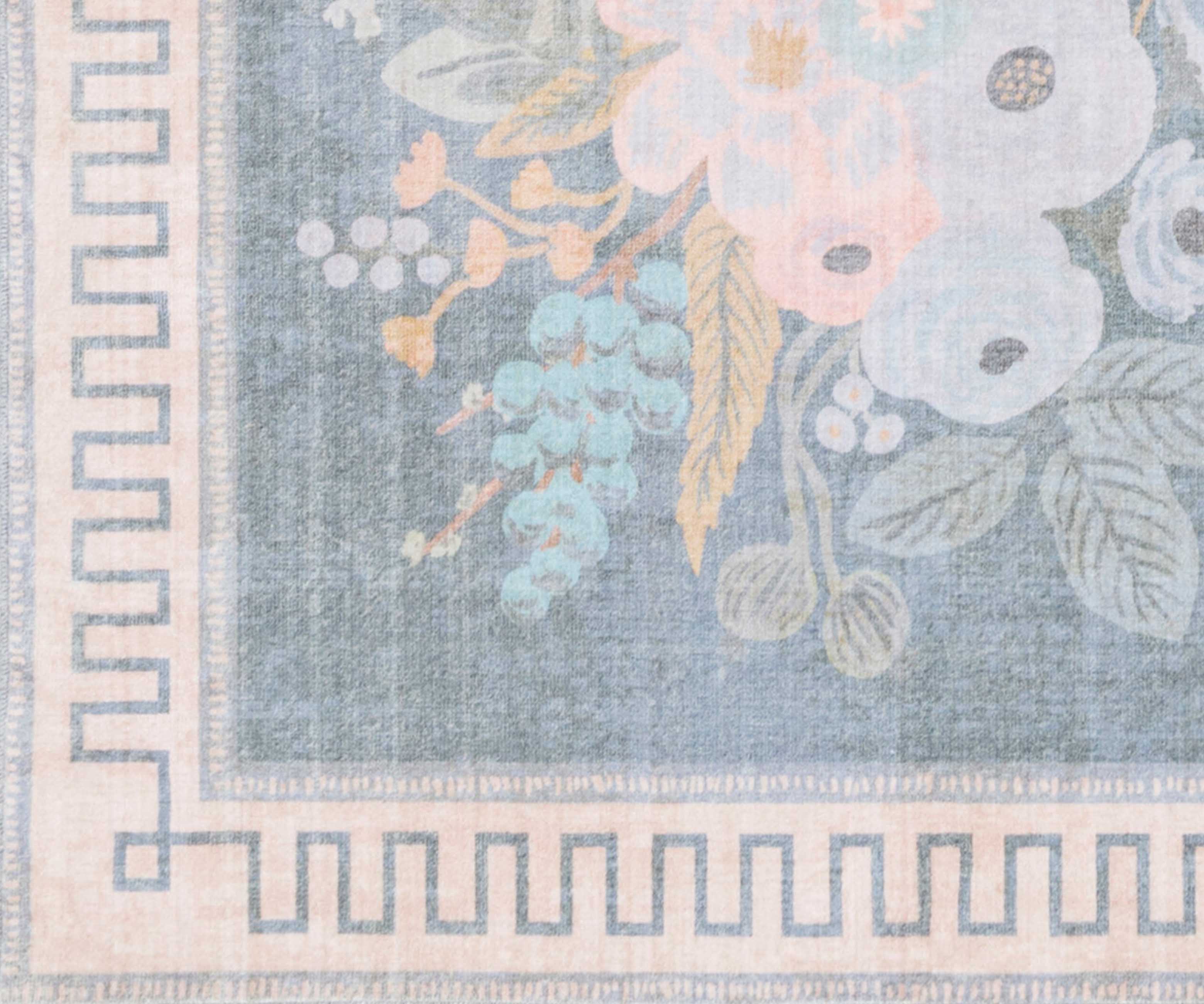 Jardin Marseille Printed Rug - Grey