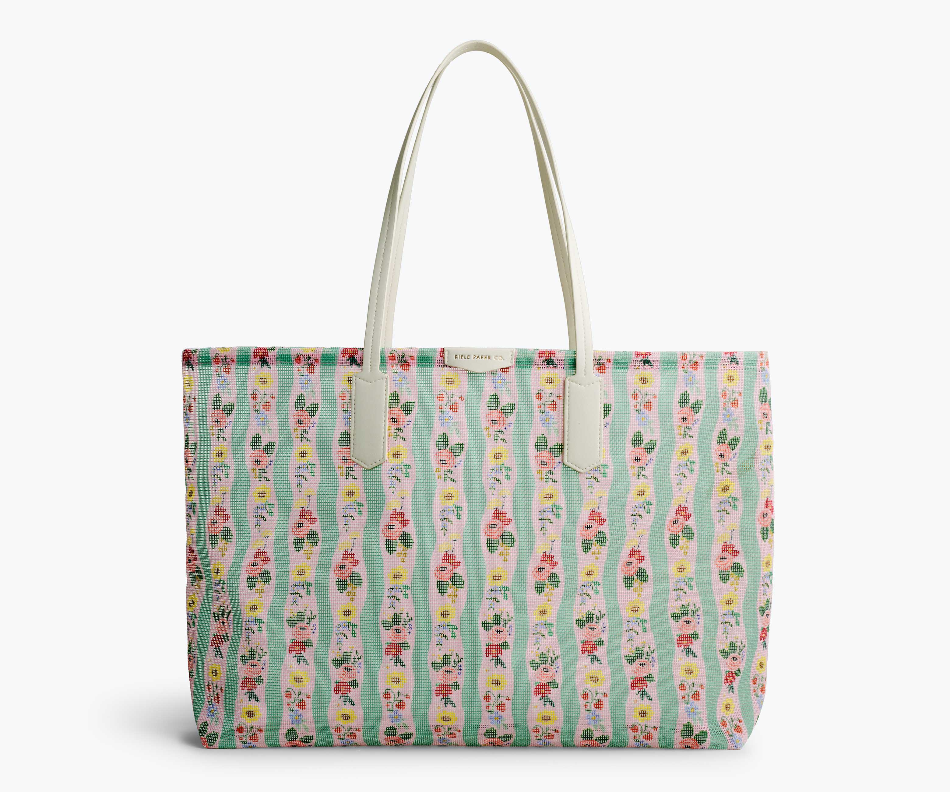 Mesh Tote and Pouch - Roses