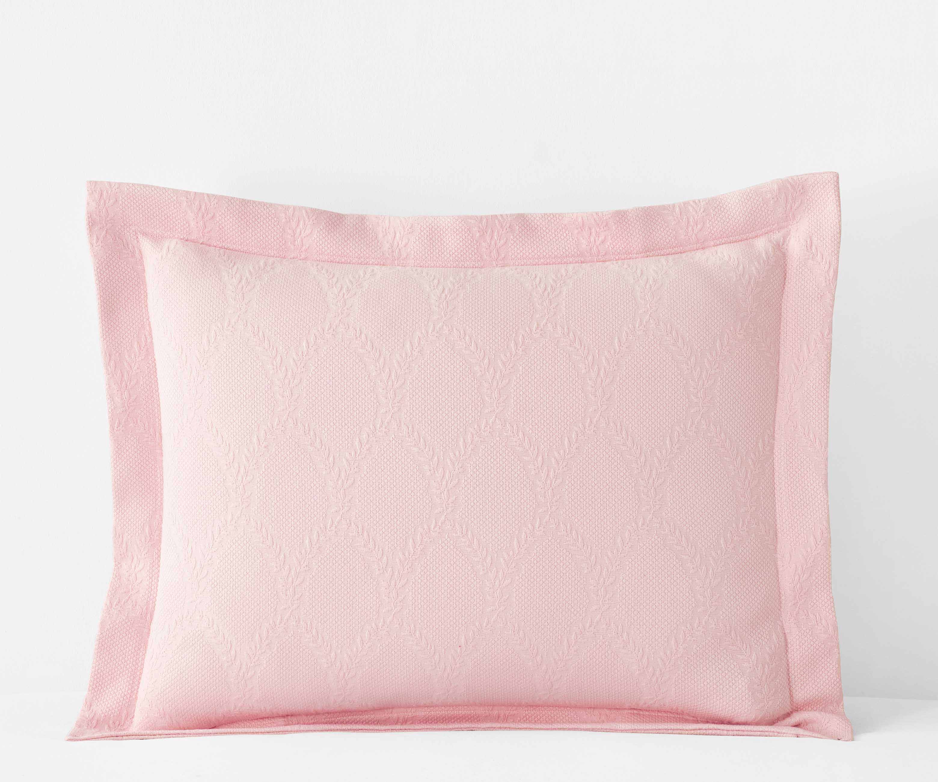 Matelassé Coverlet Sham - Laurel Soft Pink