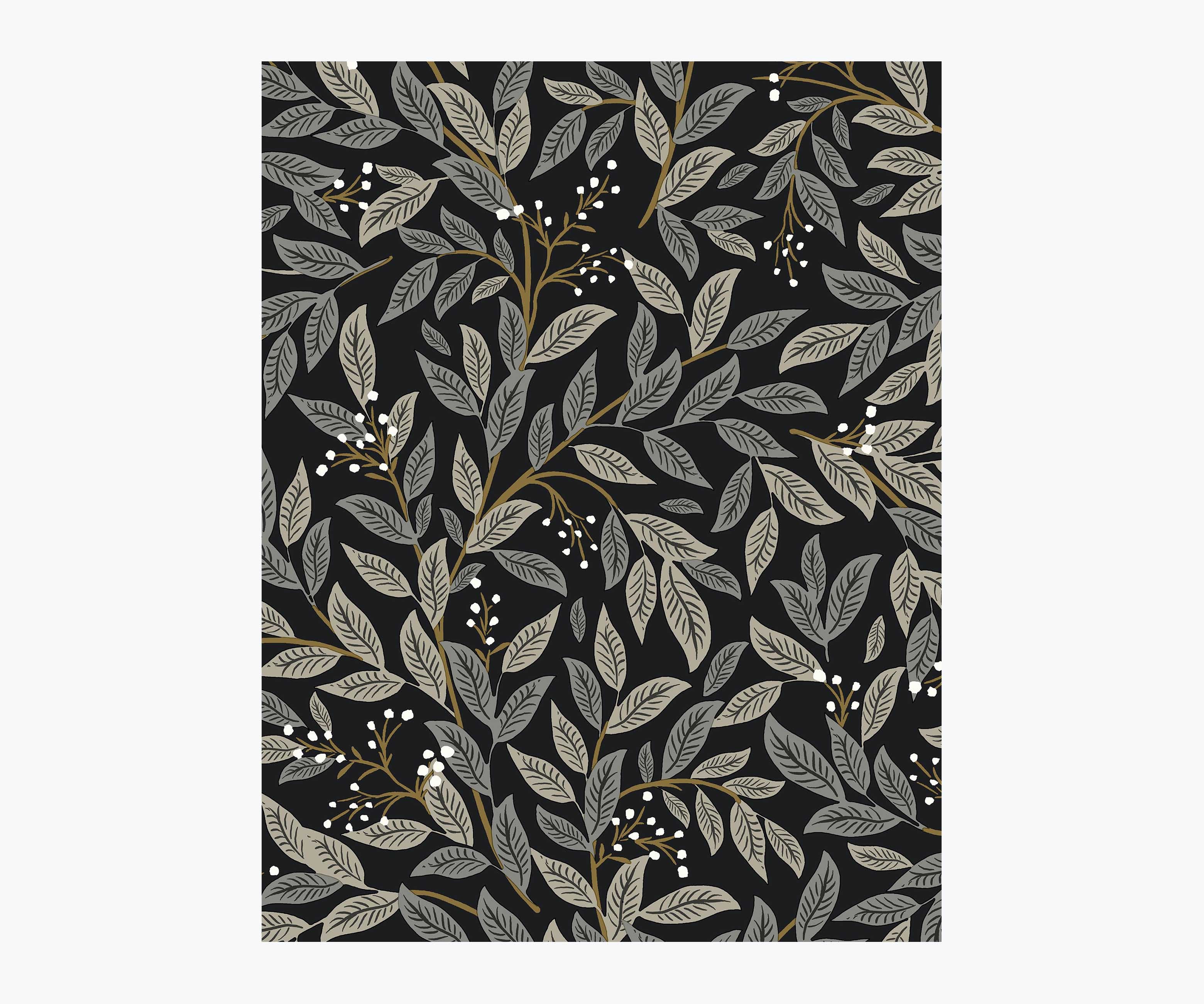 Willowberry Wallpaper Sample - Black