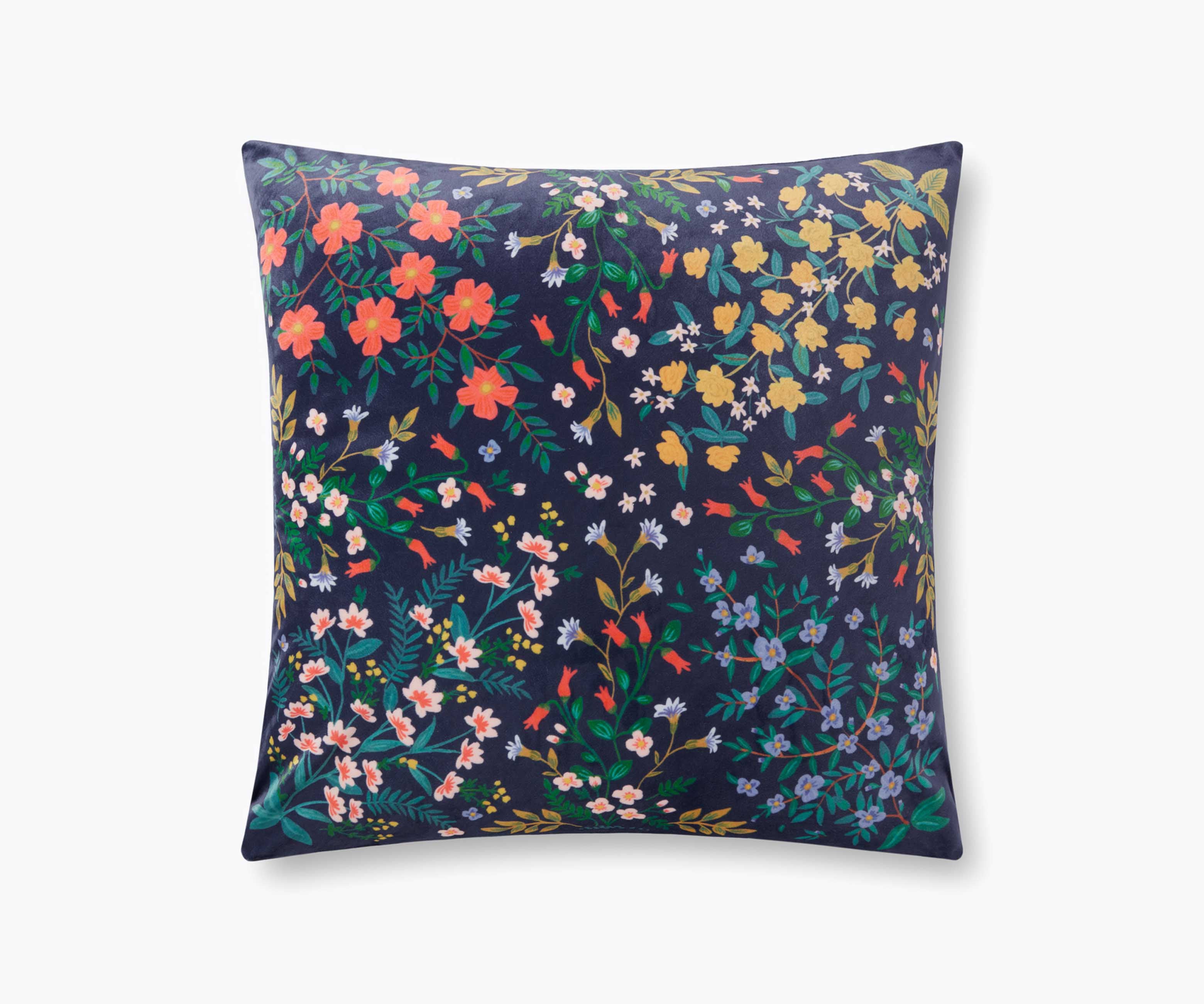 Wildwood Velvet Pillow - Navy