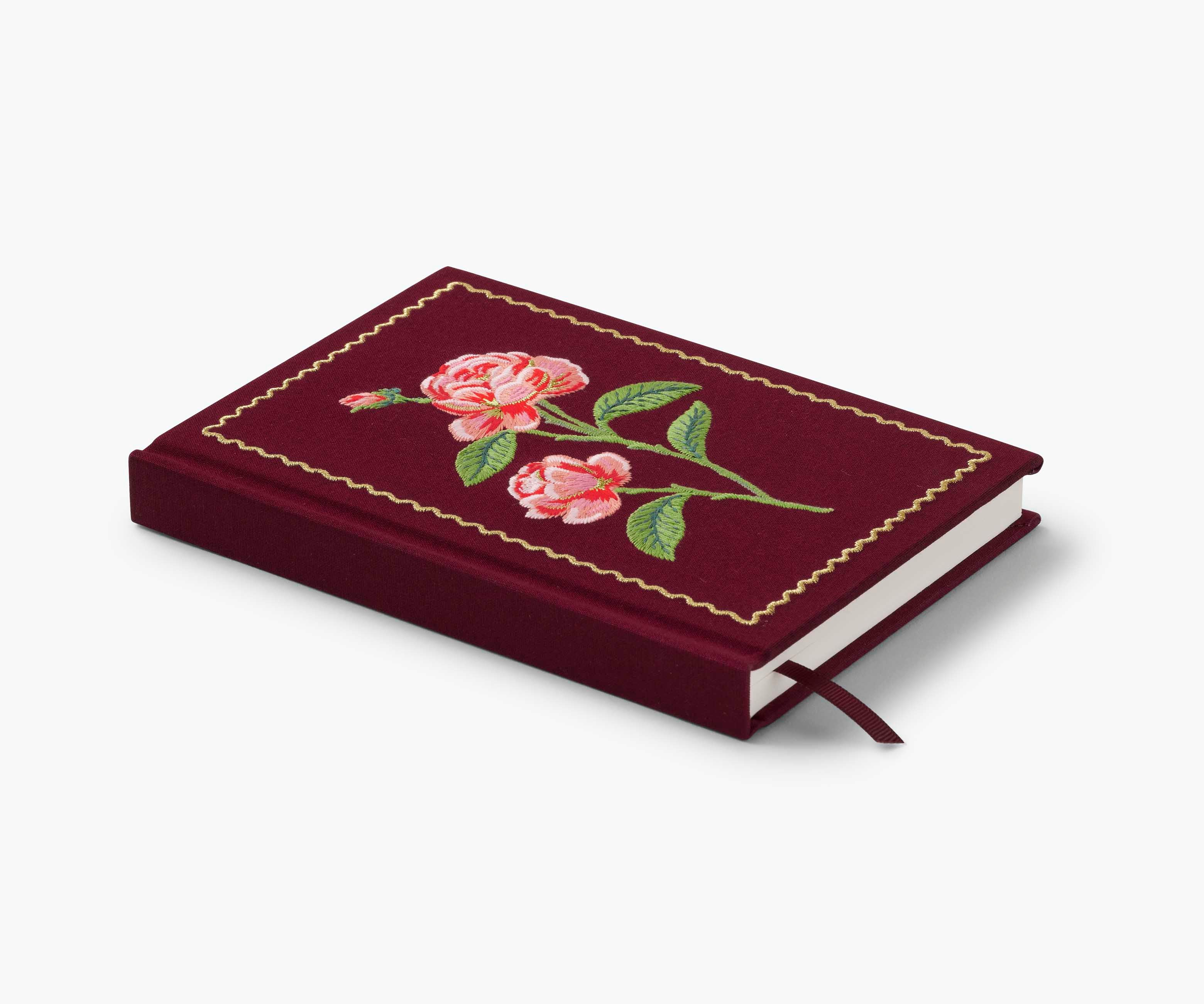 Embroidered Journal - Roses