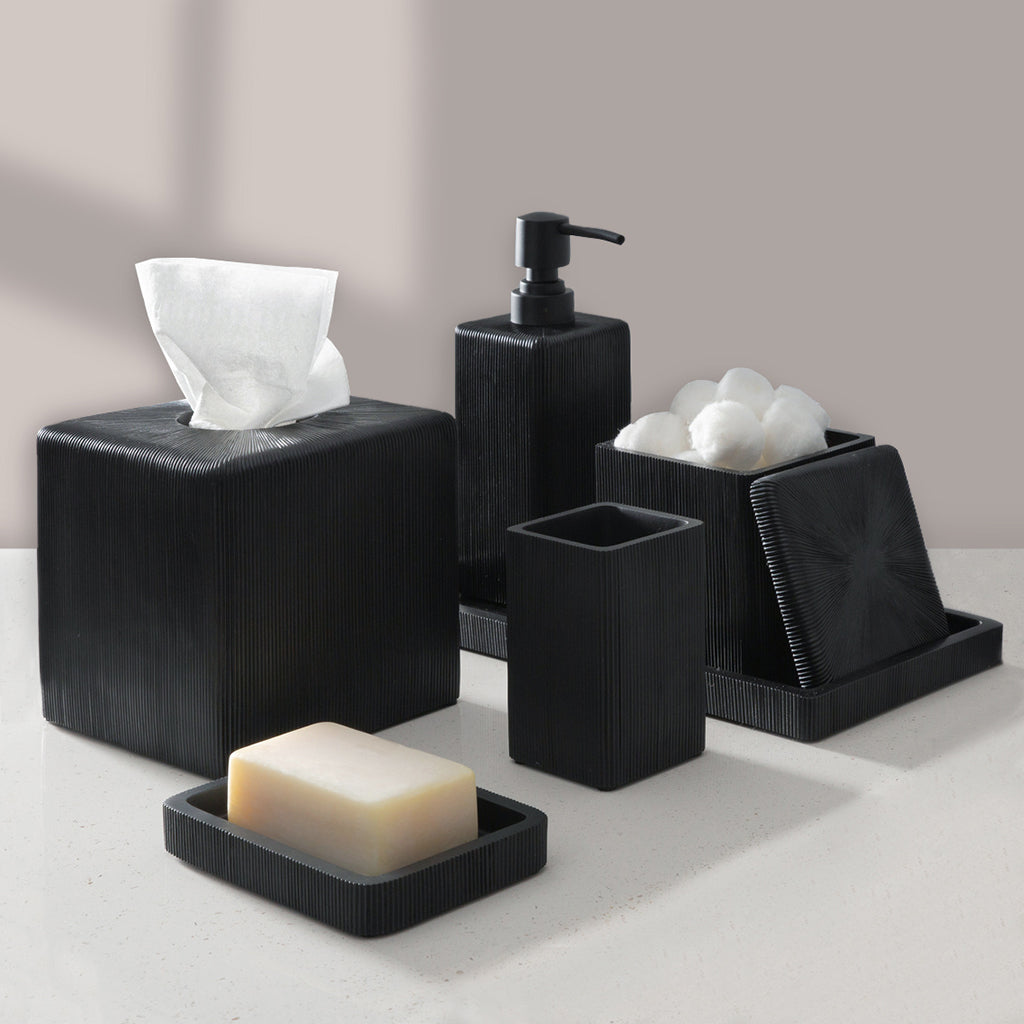 Onyx Lined Bath Accessories, Soap Dish