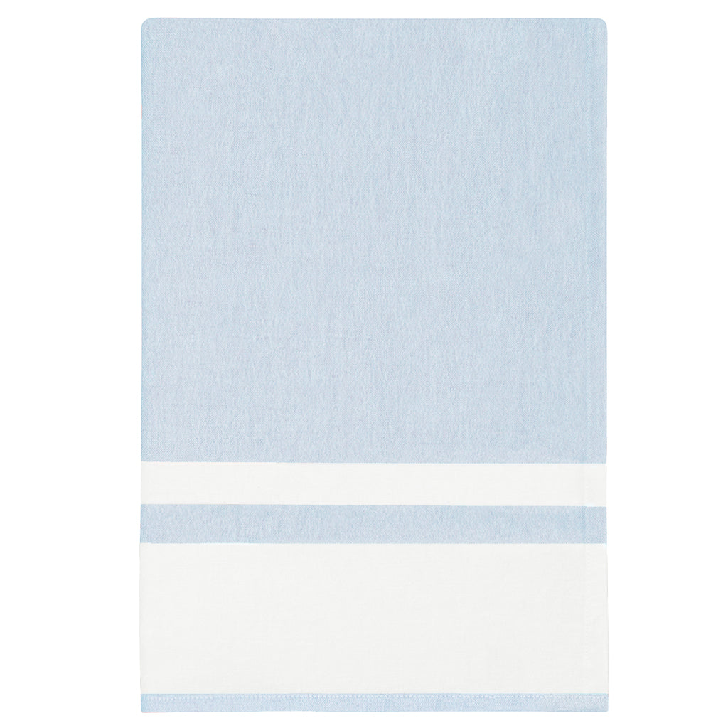 The Chambray Stripe Blue Tea Towel