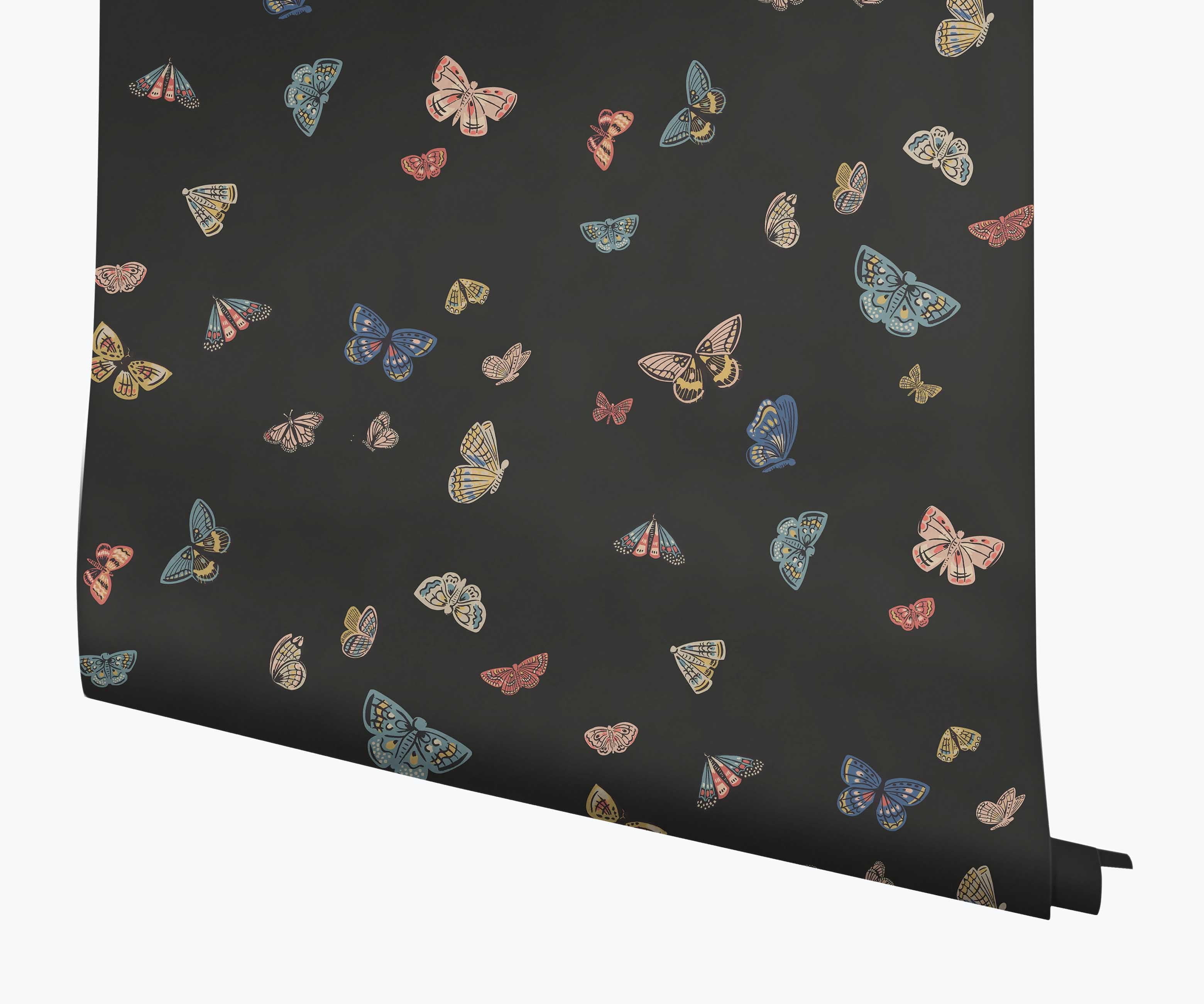 Butterfly House Wallpaper - Black