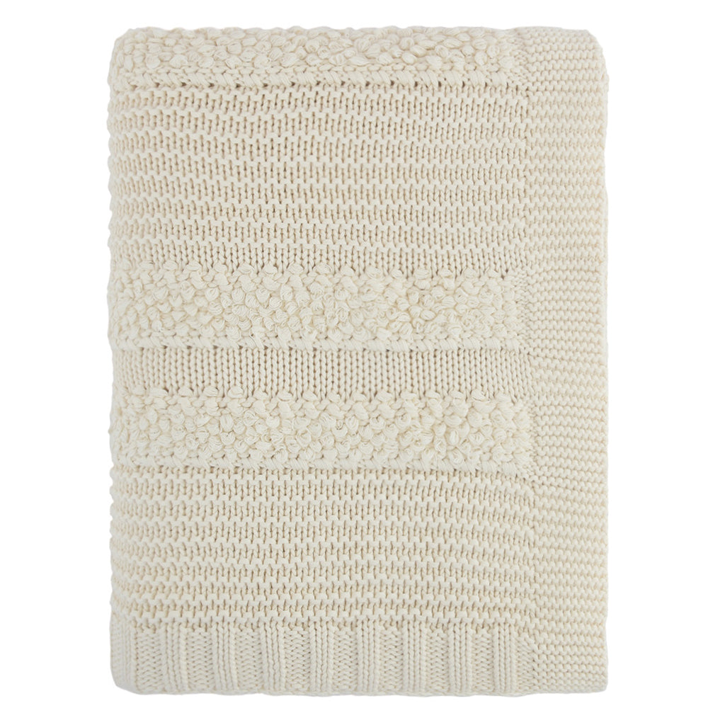 Cream Multi-Textured Throw