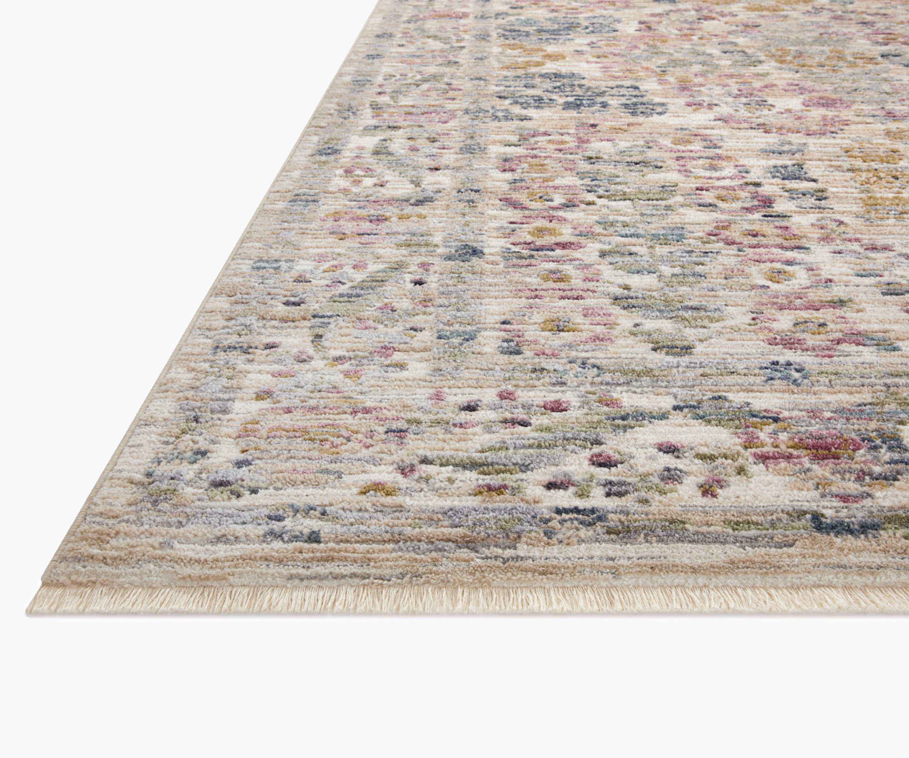 Provence Fleur Power-Loomed Rug - Ivory