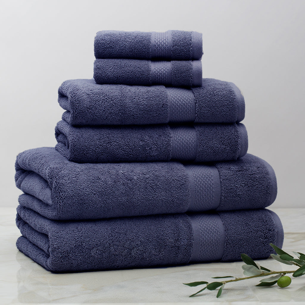 Classic Navy Towel Essentials Bundle (2 Wash + 2 Hand + 2 Bath Towels)