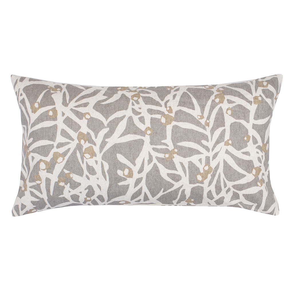 Grey Berries Throw Pillow