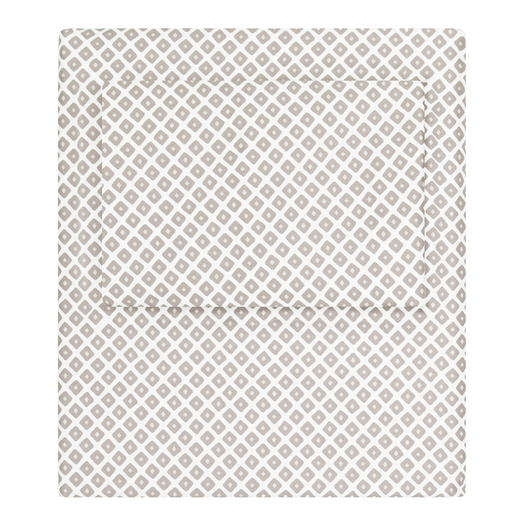 Taupe Diamonds Flat Sheet