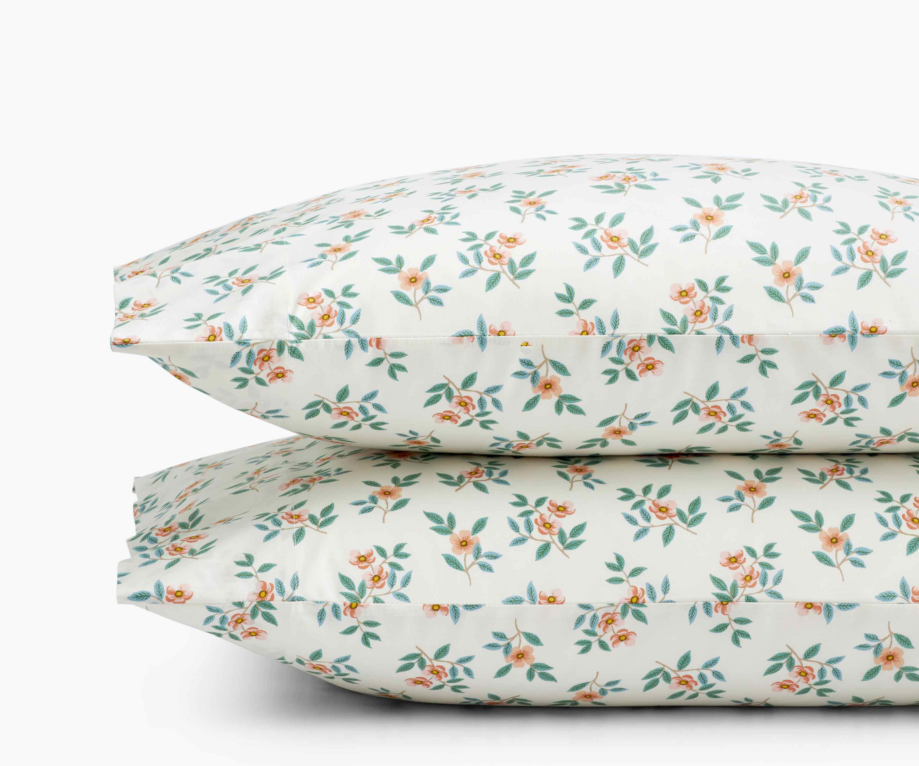 Percale Pillowcases - Citrus Grove