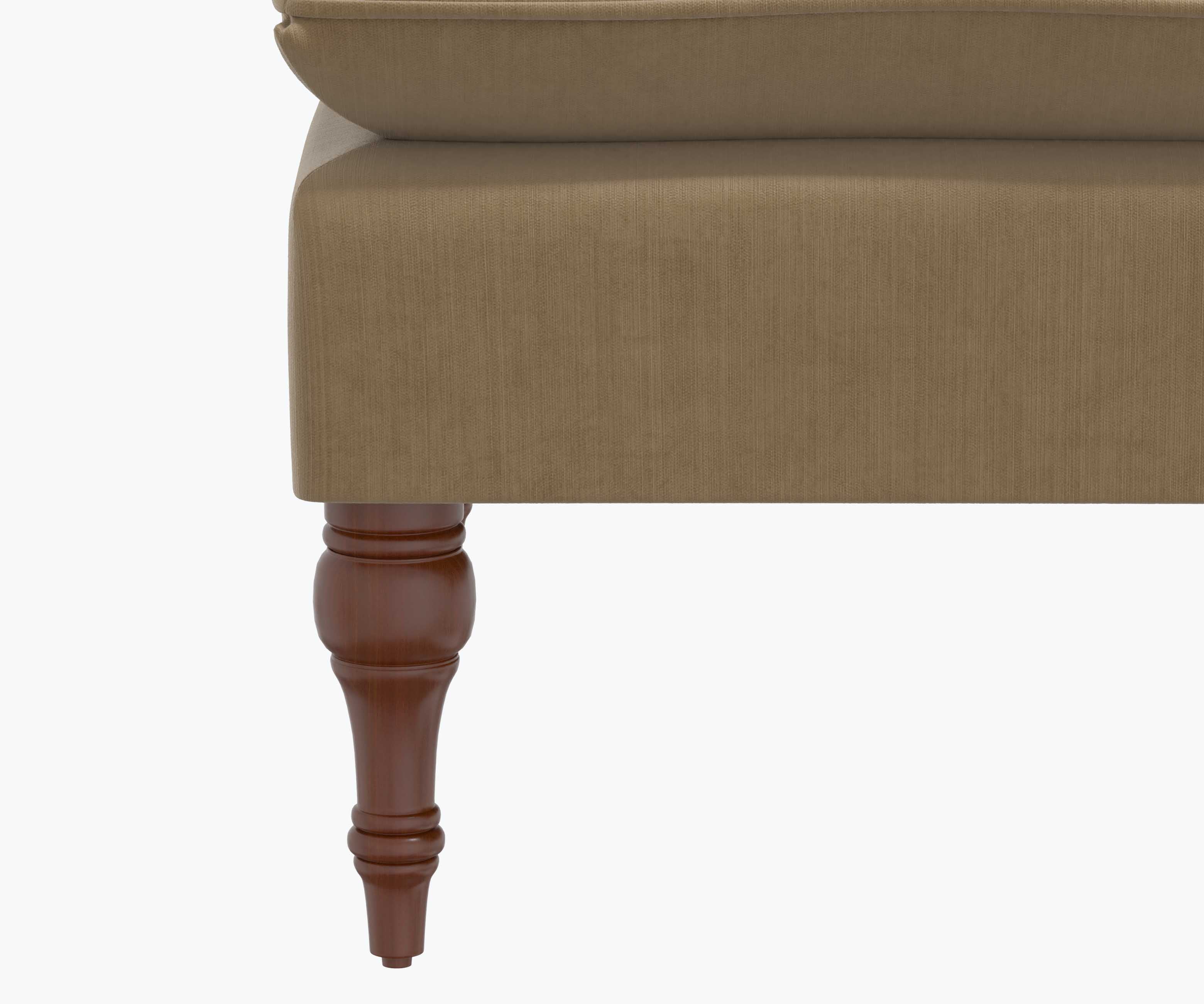 Louie Settee - Walnut Velvet