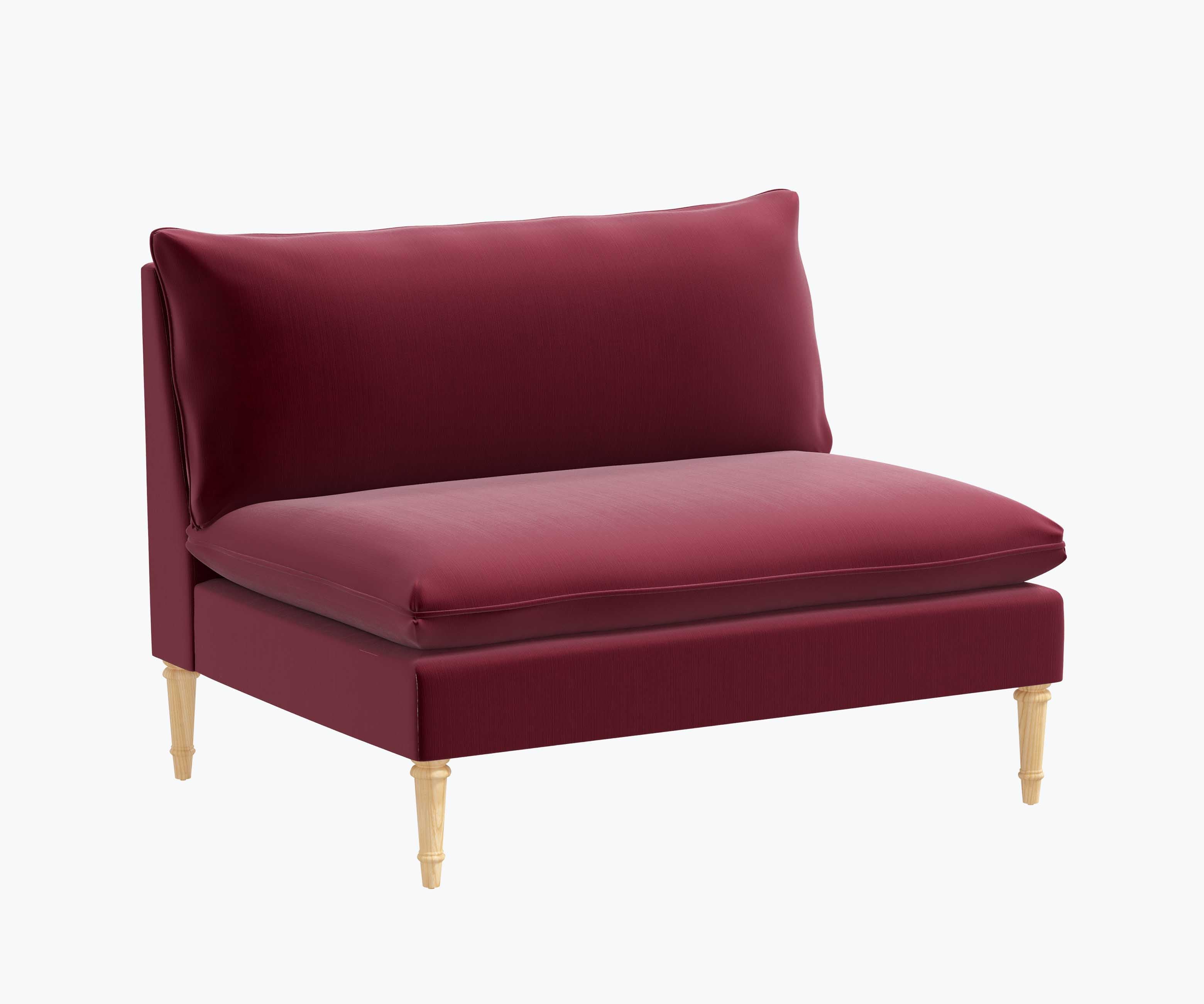 Louie Settee - Walnut Velvet