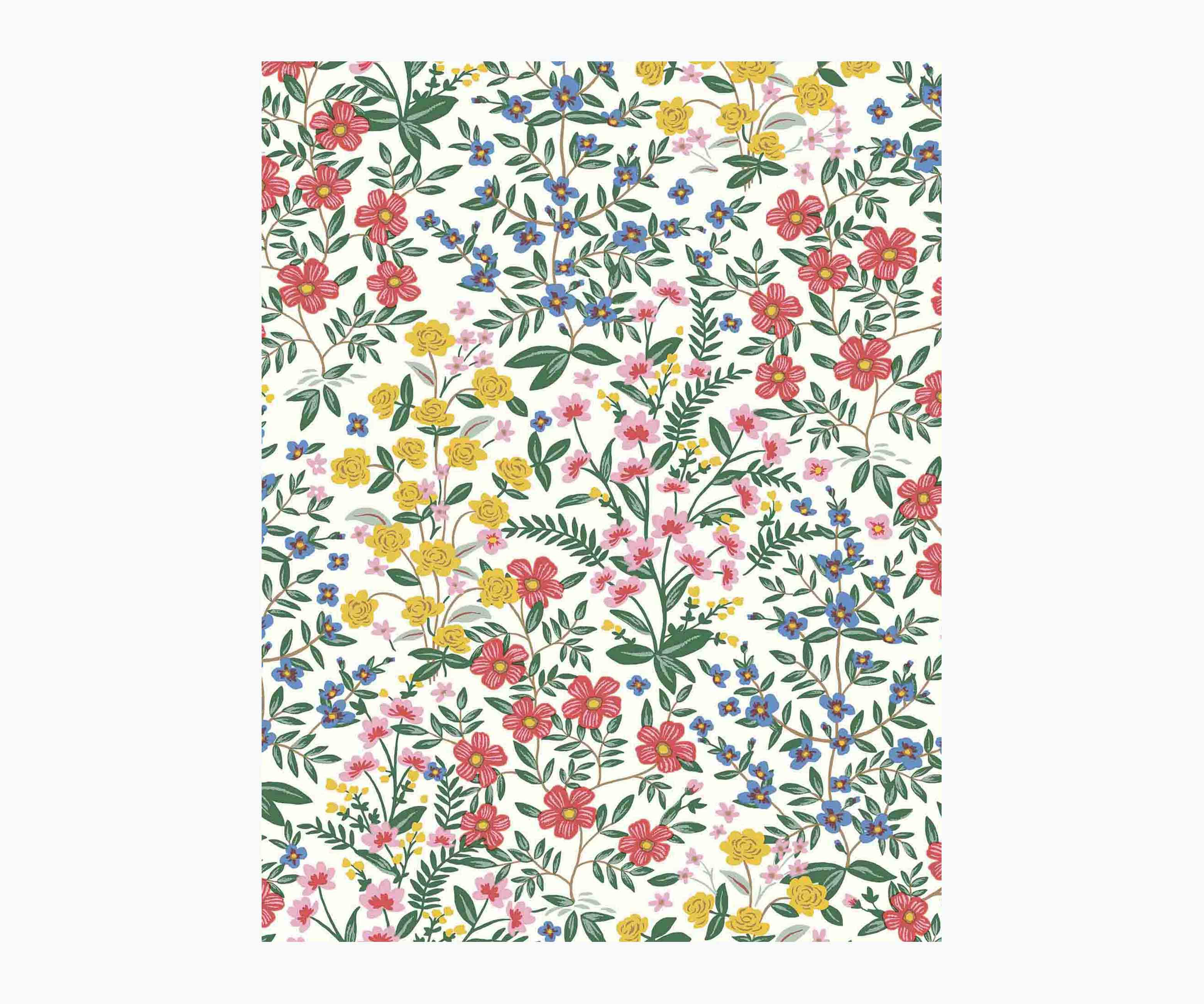 Wildwood Garden Wallpaper Sample - White