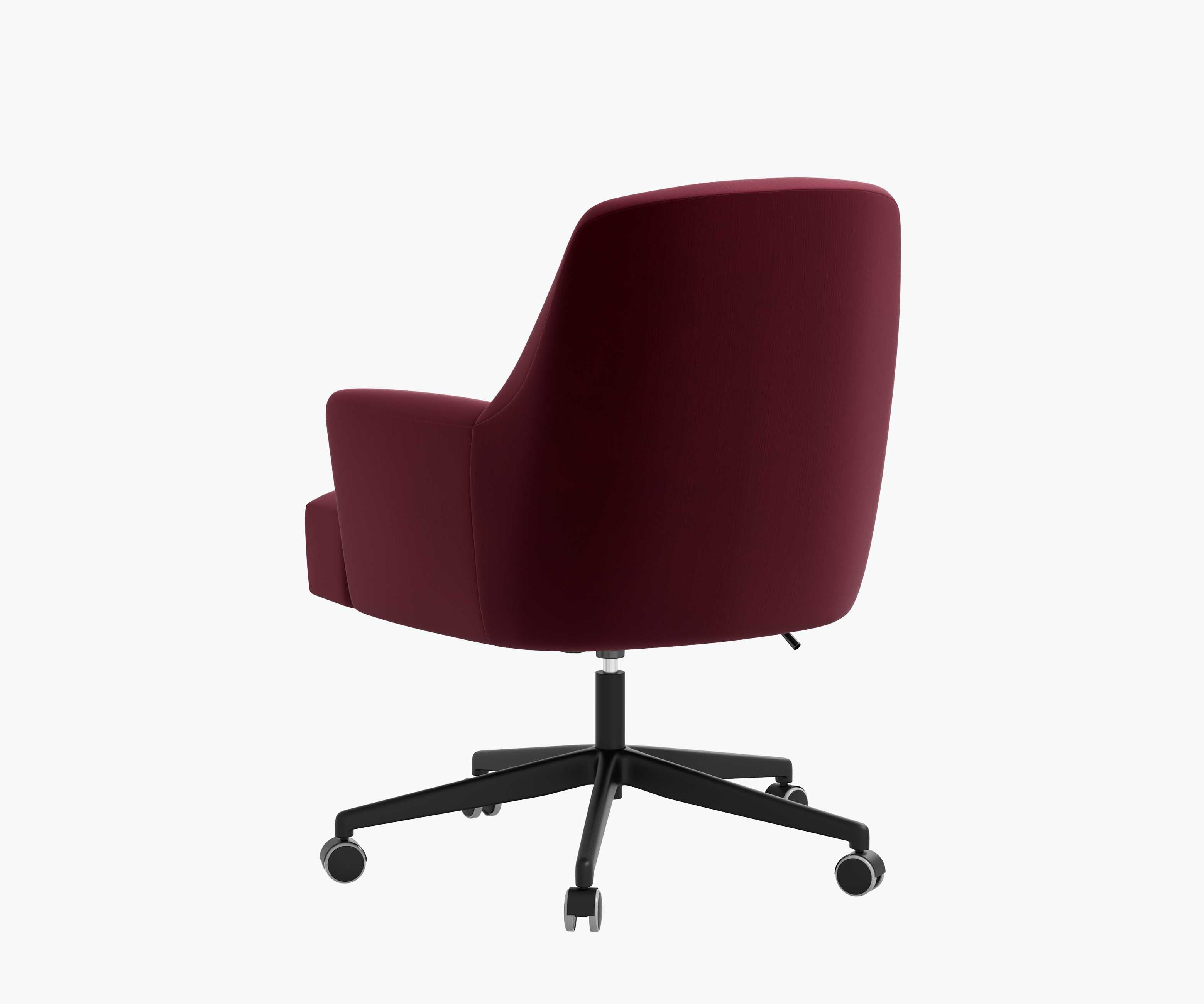 Cambridge Desk Chair - Plum Velvet