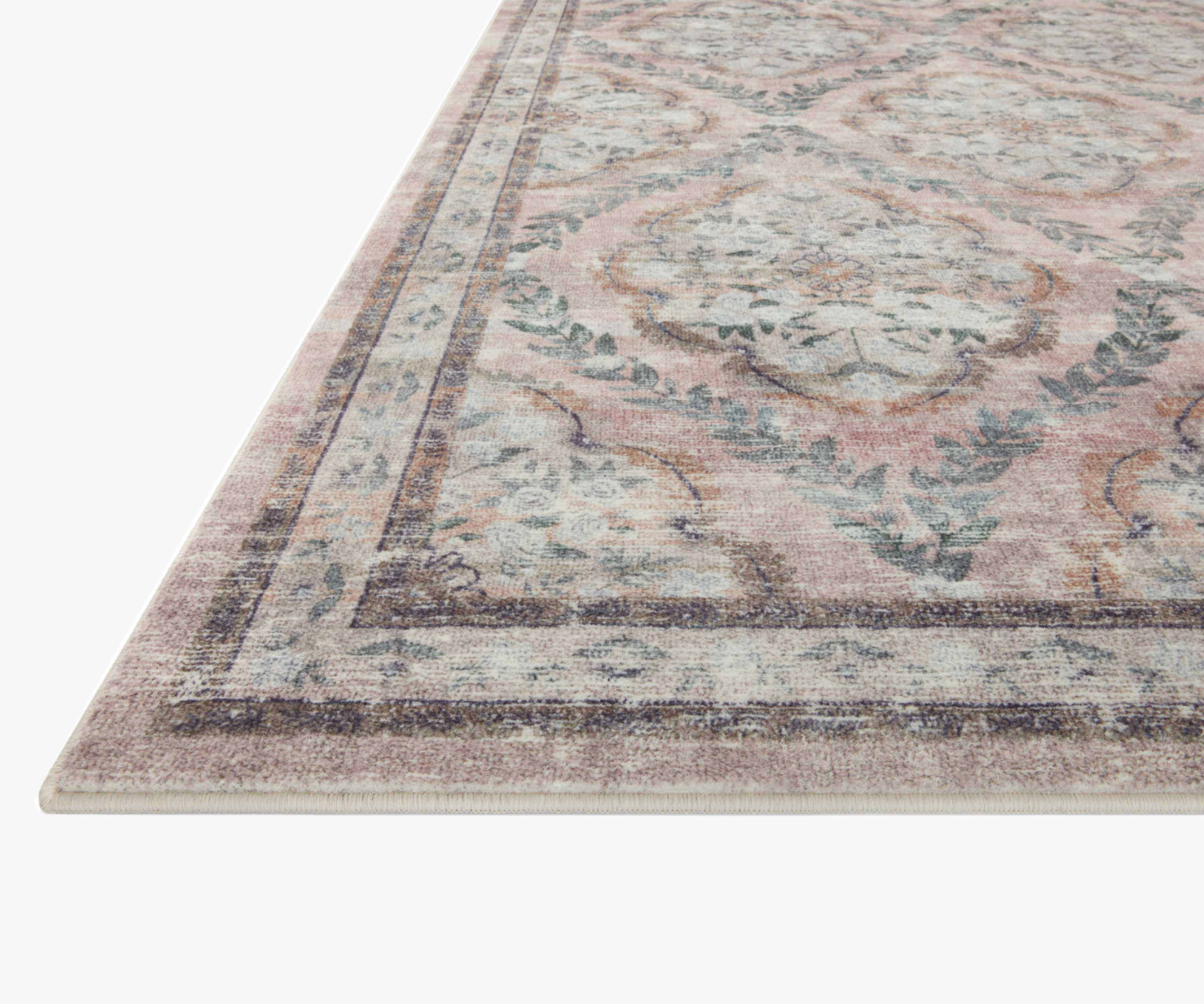 Courtyard Chateau Printed Rug - Blush