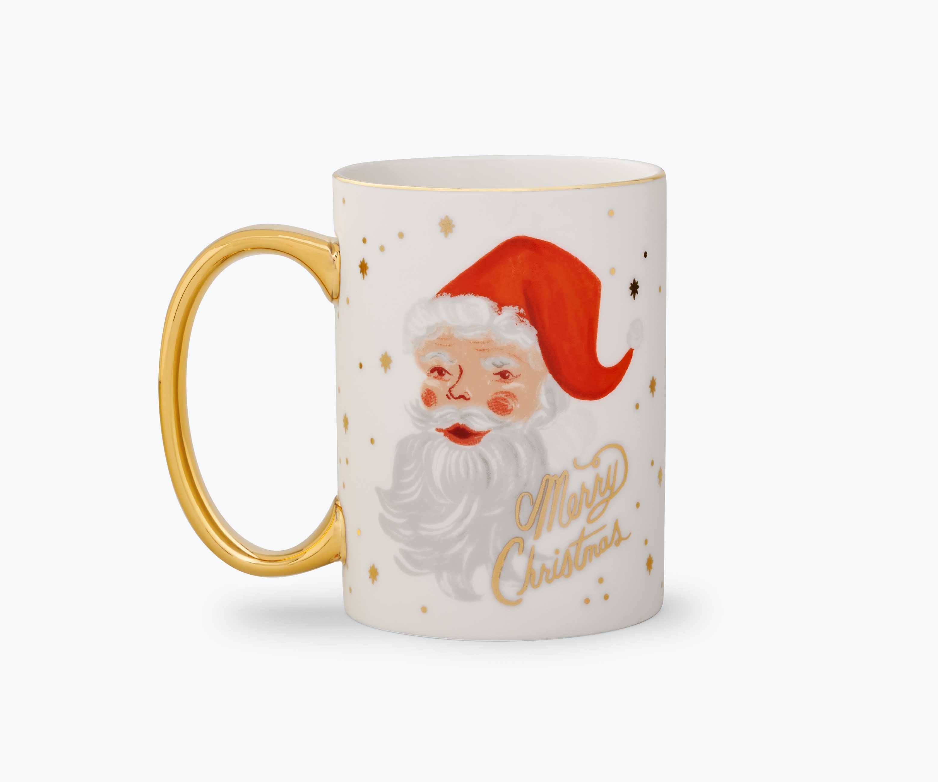 Holiday Porcelain Mug - Winking Santa