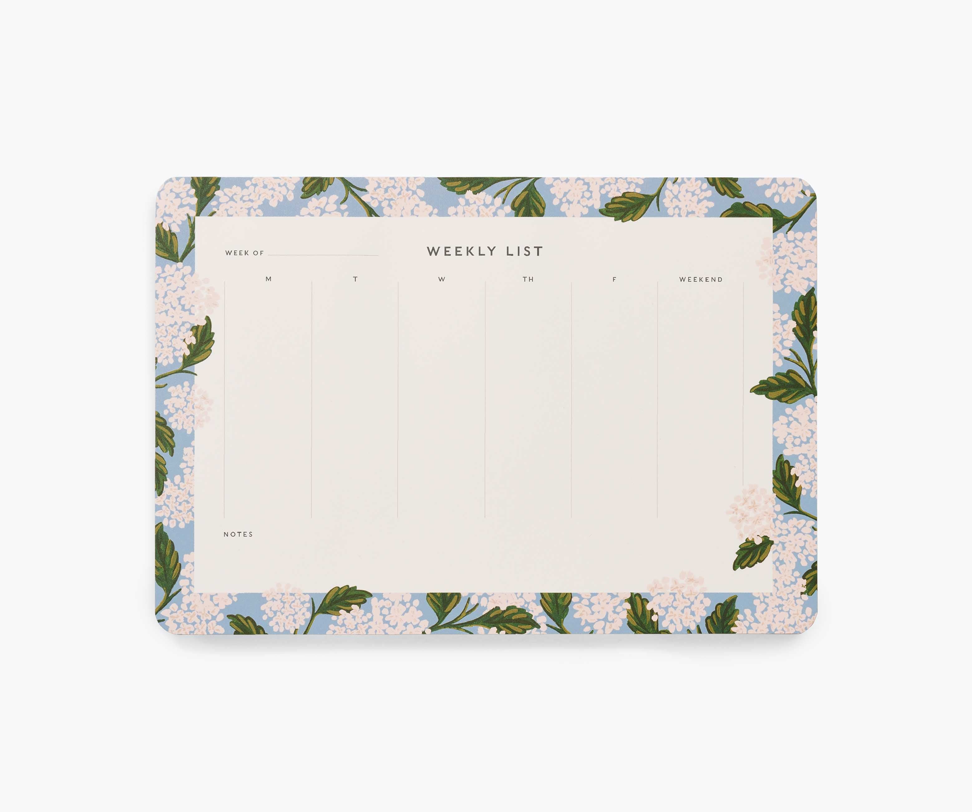 Weekly Desk Pad - Hydrangea